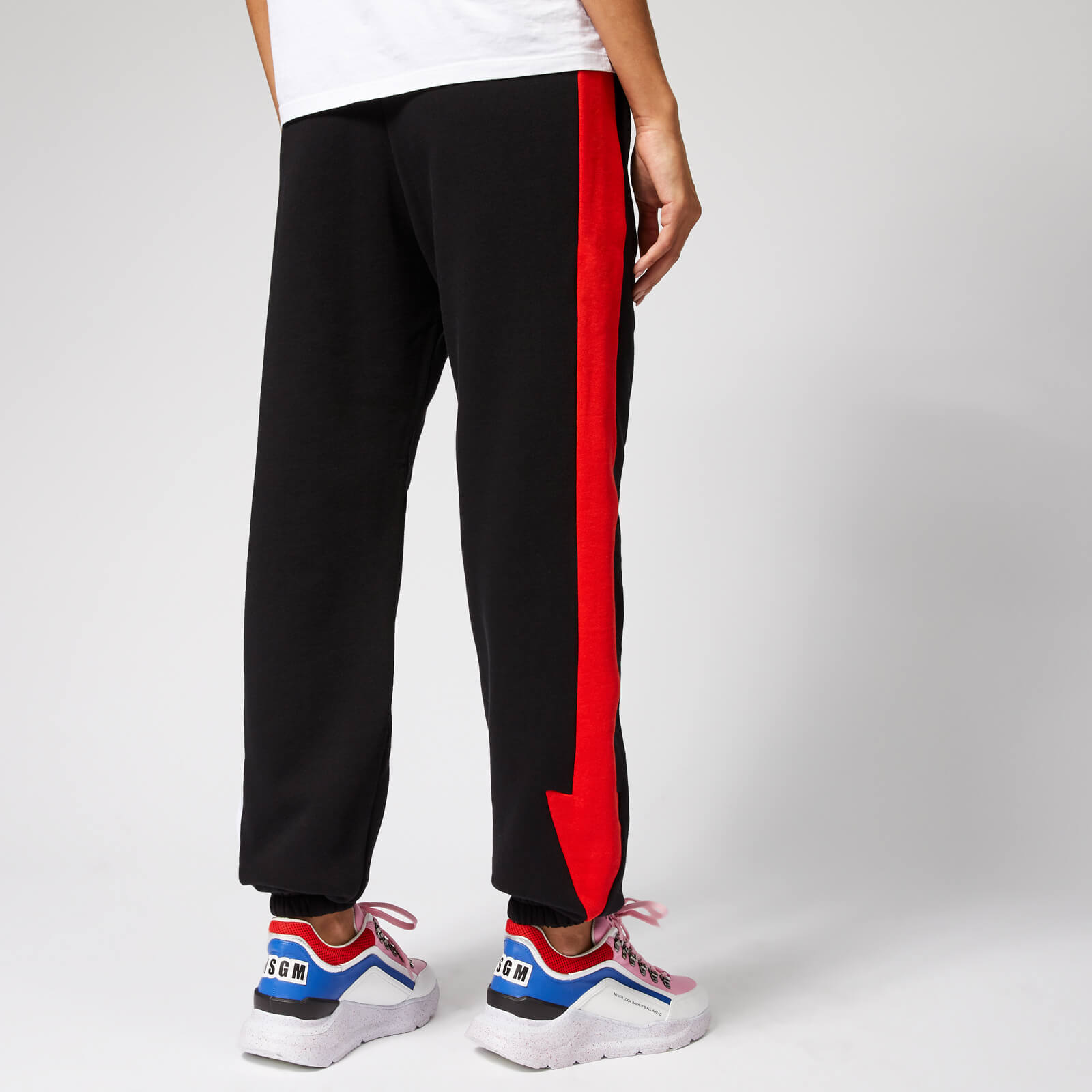 MSGM Women's Track Pants with Arrow Down the Side - Black