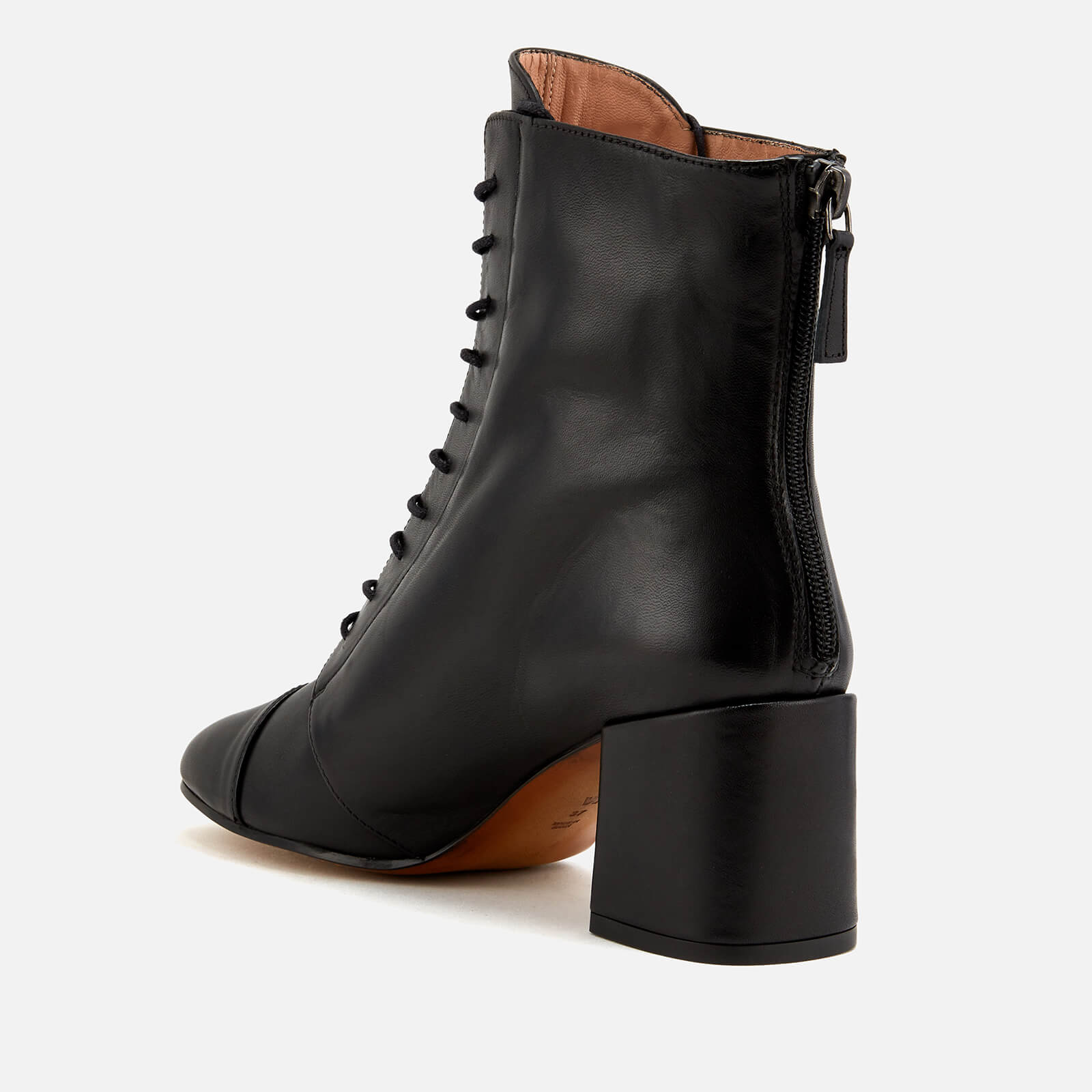 Whistles Women s Ruben Lace Up Block Heeled Boots Black Allsole