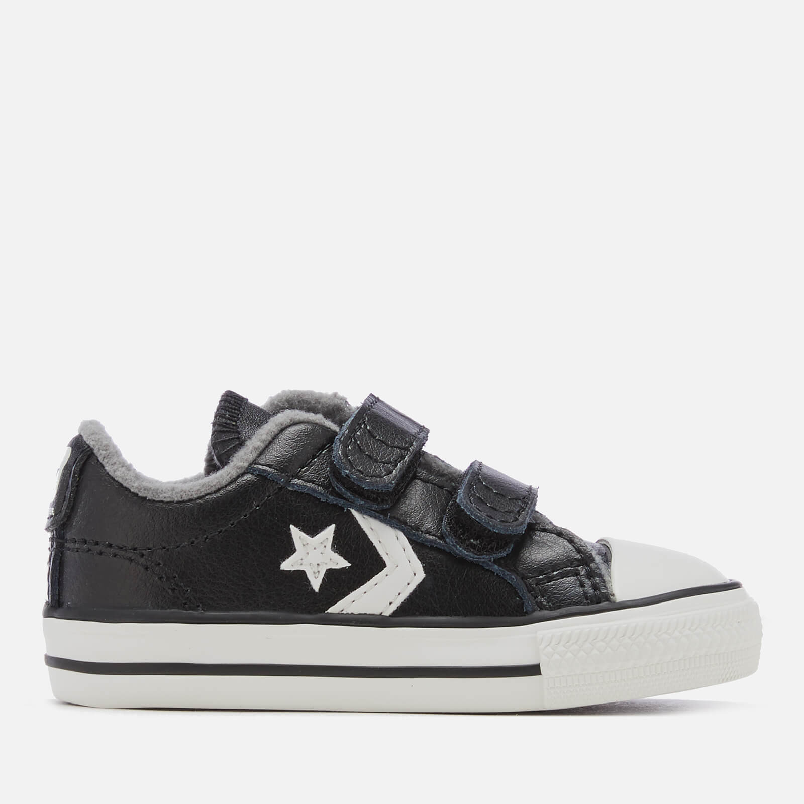 Converse Toddlers Star Player 2V Ox Trainers Black Mason Vintage White Allsole
