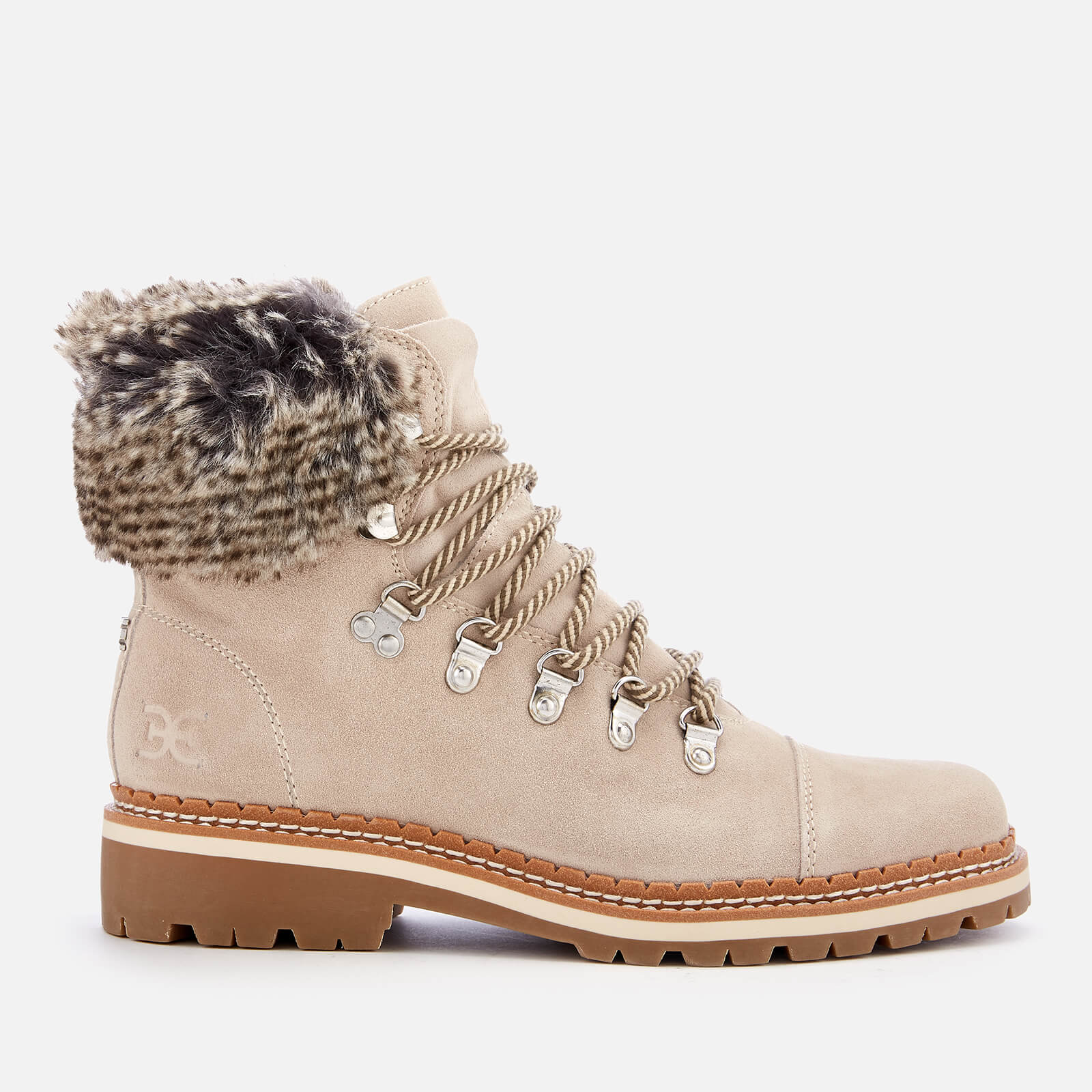 sam edelman women's bowen fur & suede hiking boots