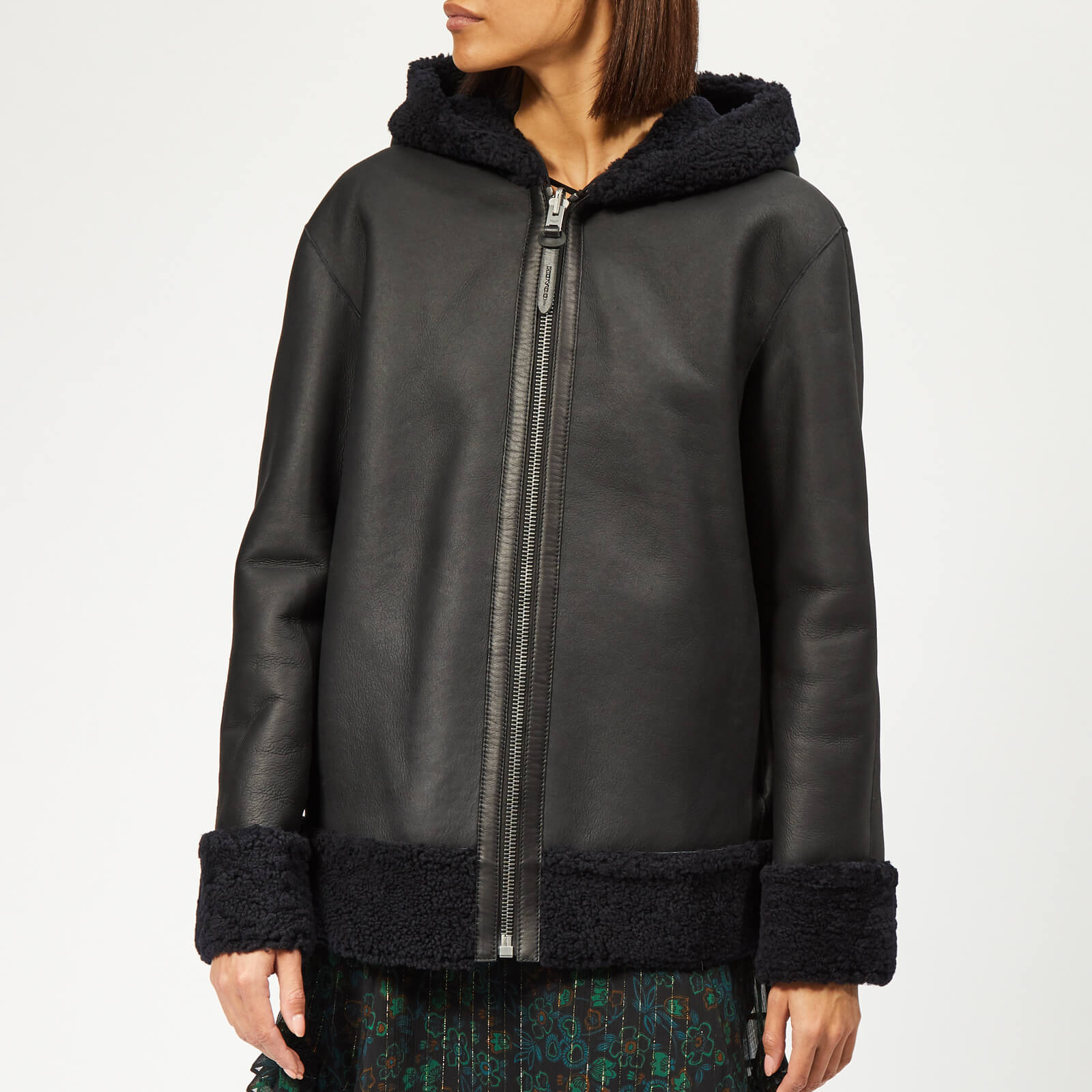 Coach reversible shearling hoodie cheap