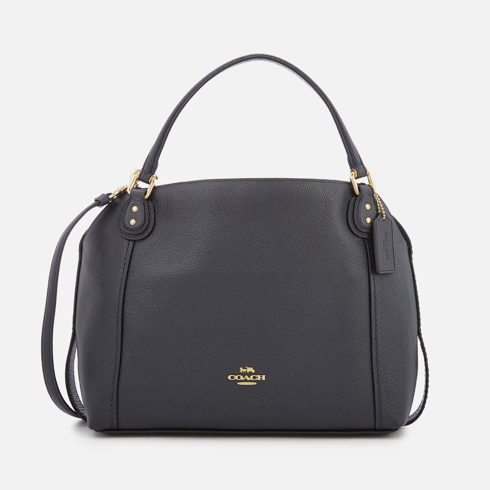 Coach Women s Leather Edie 28 Shoulder Bag Navy Coggles