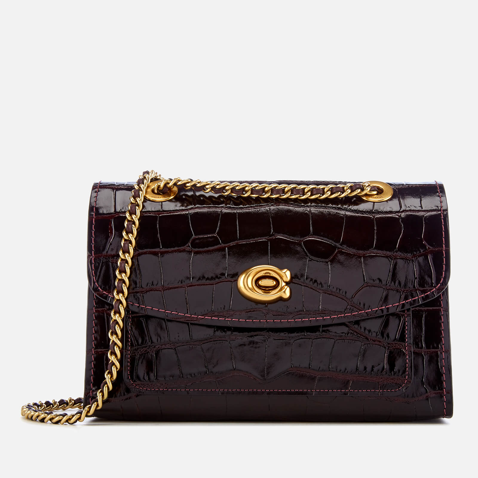 Coach croc embossed bag on sale
