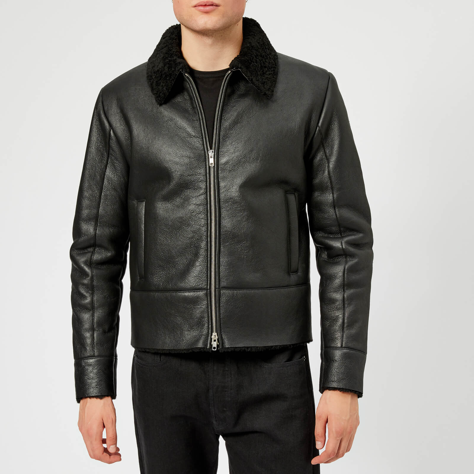 Alexander mcqueen shearling biker jacket store