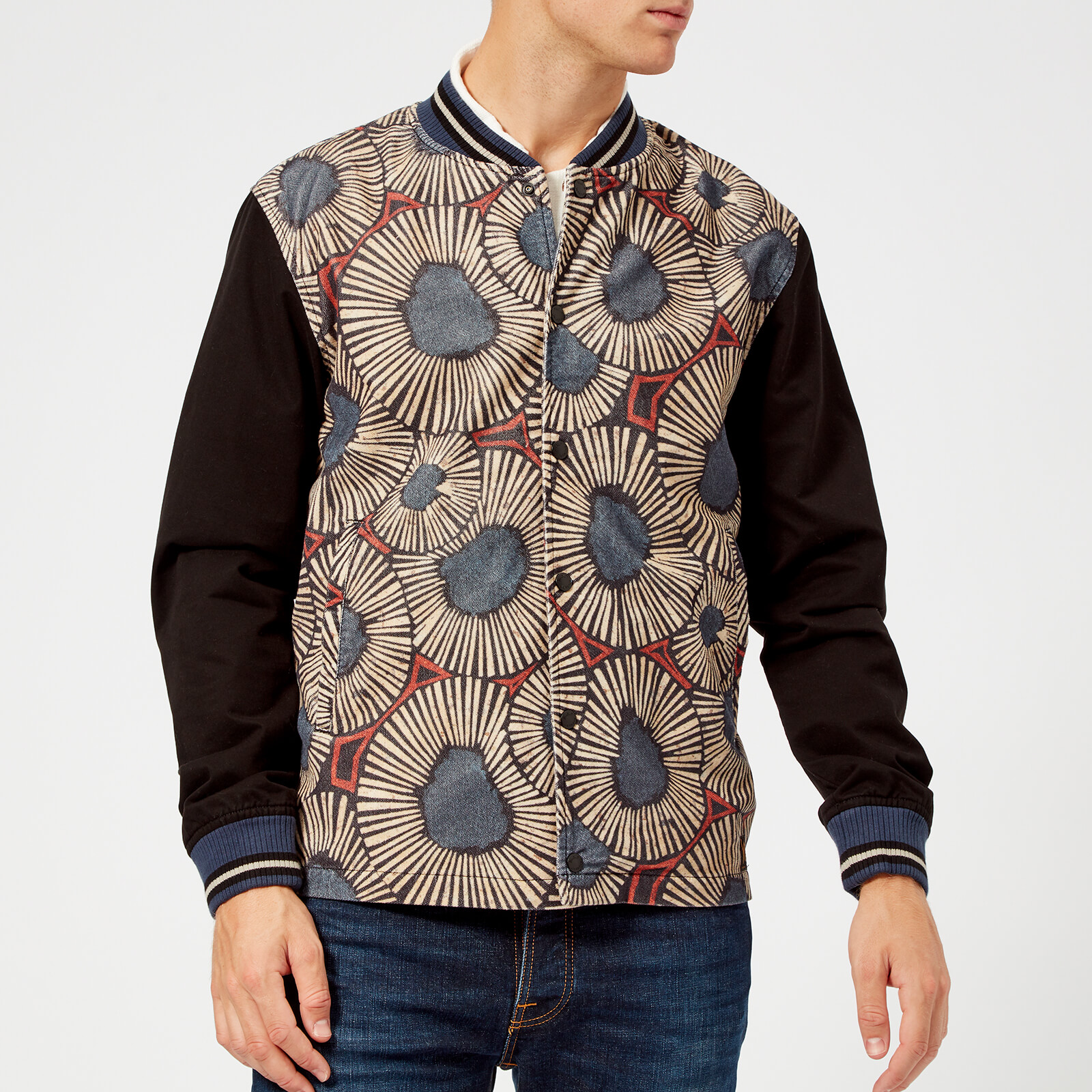 代引き手数料無料 Nudie Coggles | Black - Jacket Baseball Tor Men's Jeans ジャケット・アウター