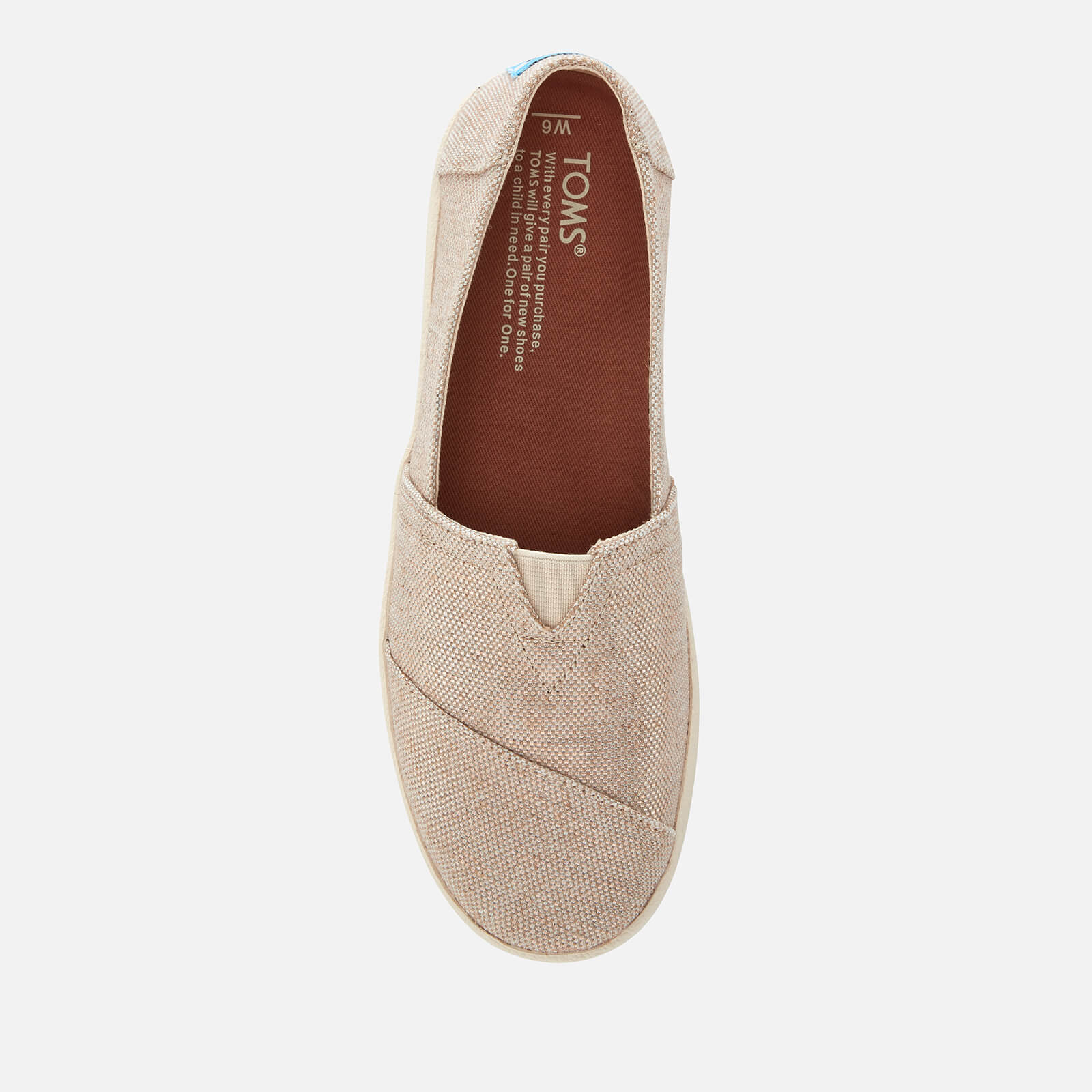 TOMS Women s Avalon Vegan Cupsole Slip On Pumps Rose Gold UK 3 Allsole