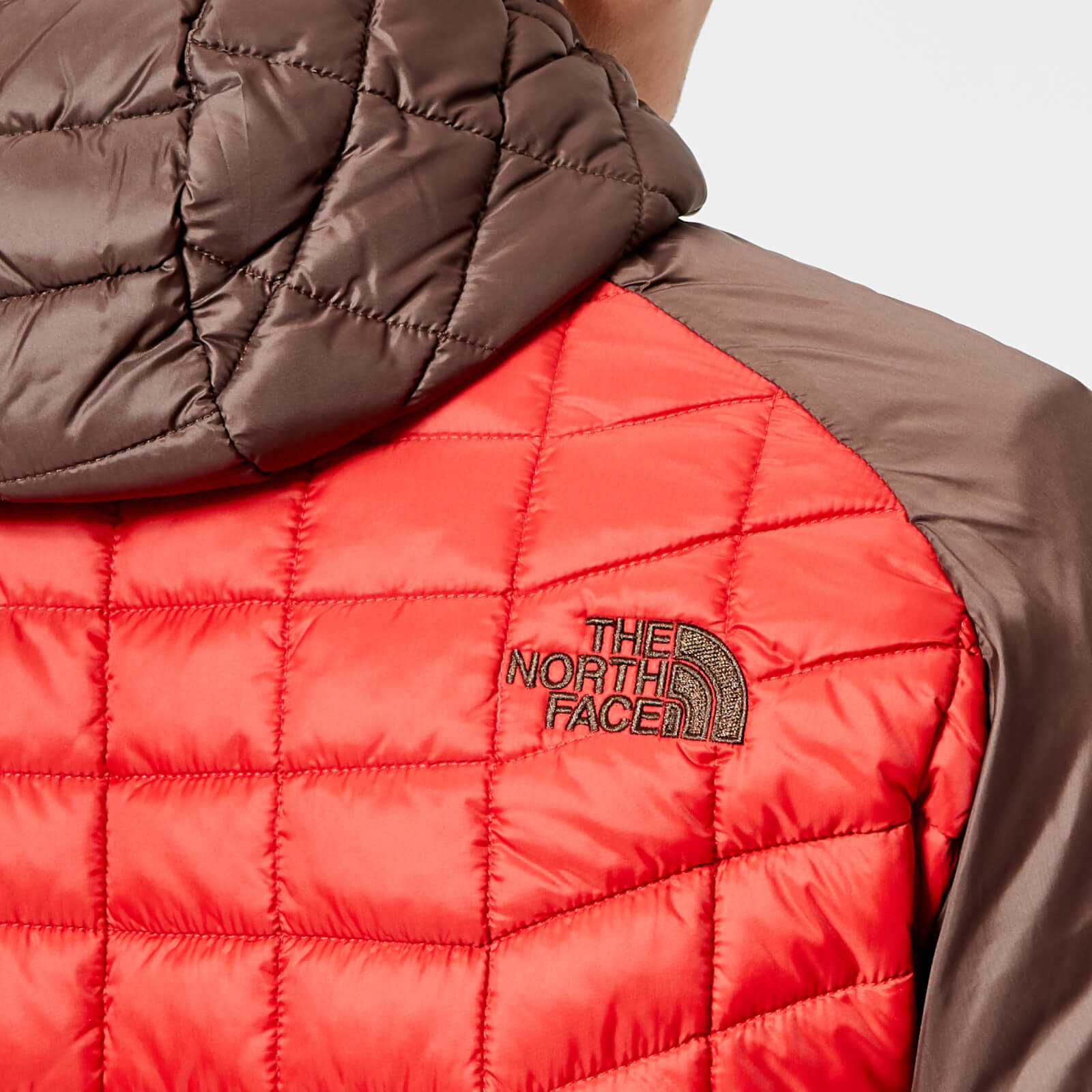 The North Face Men s Thermoball Sport Hooded Jacket Rage Red Bittersweet Brown Coggles