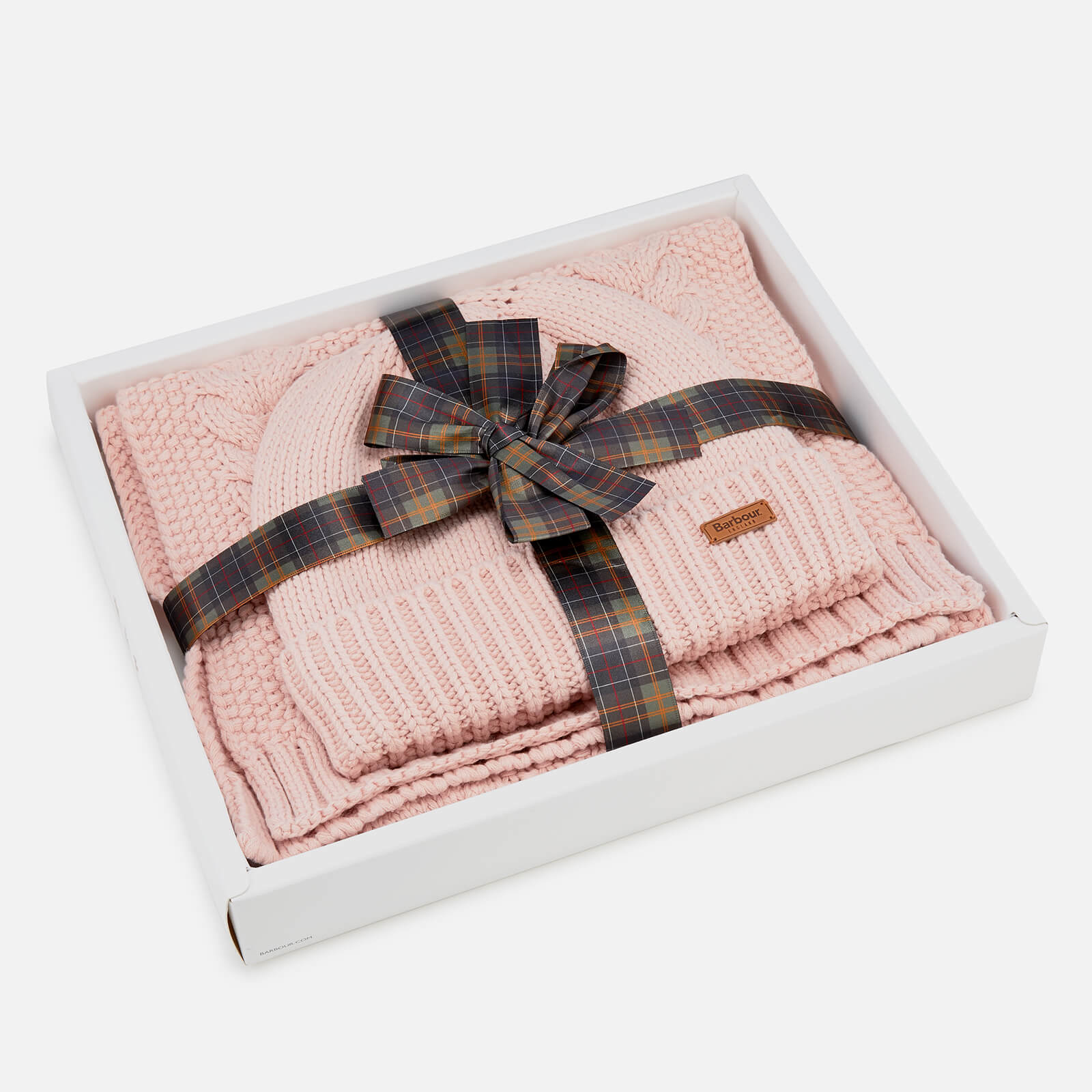 Barbour Women s Cable Hat Scarf Set Pink Coggles