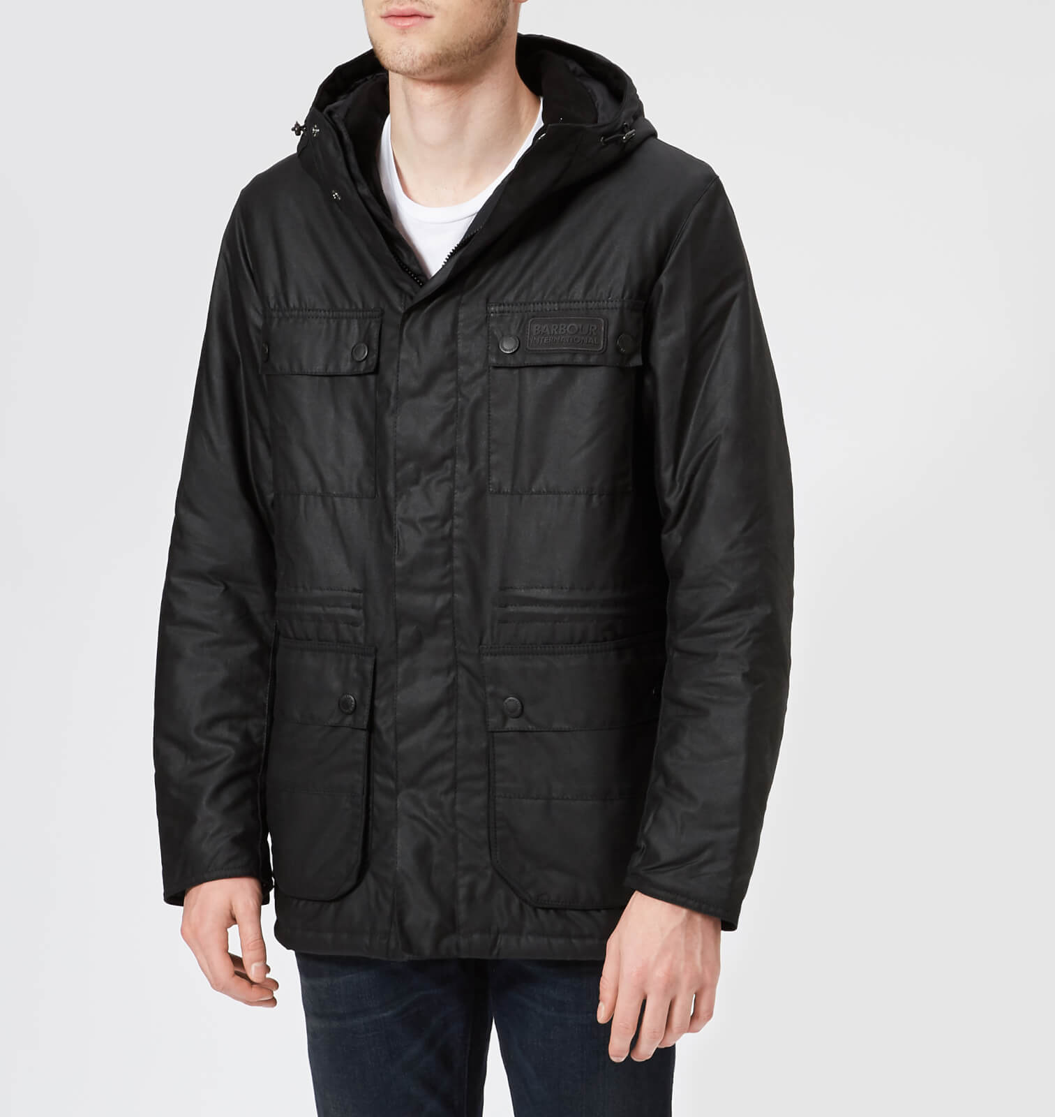 Barbour International Men s Imboard Wax Jacket Black Coggles