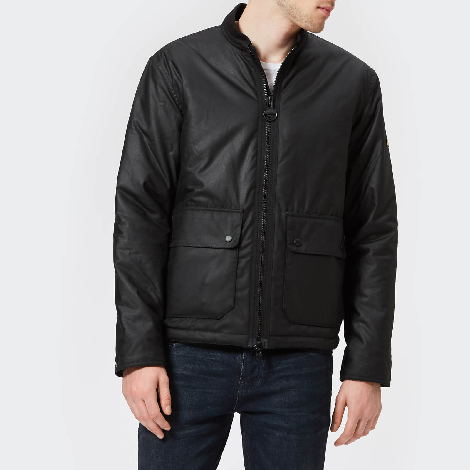 Barbour International Men s Sport Injection Wax Jacket Black Coggles