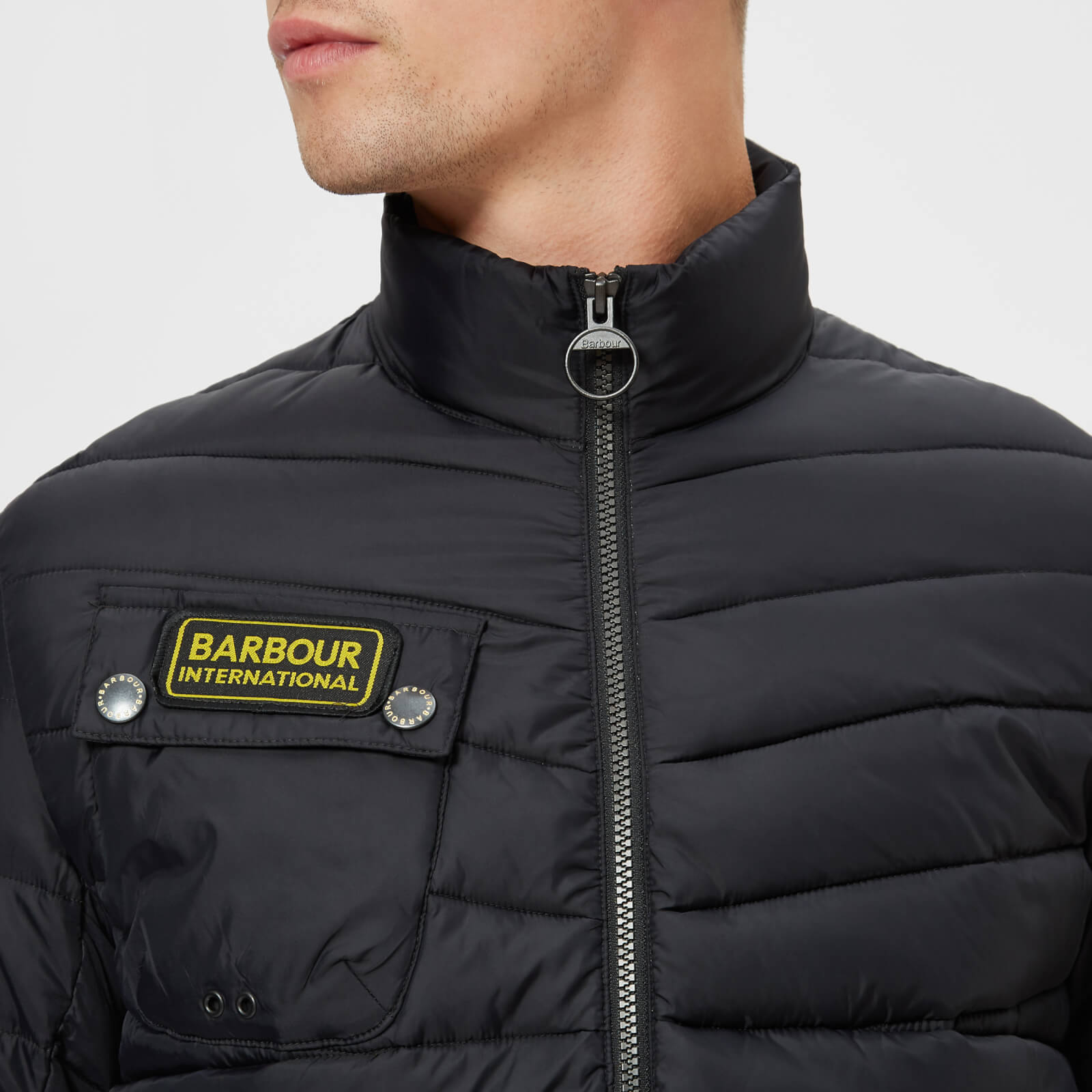 Barbour International Men s Sport Chain Baffle Quilt Black Coggles