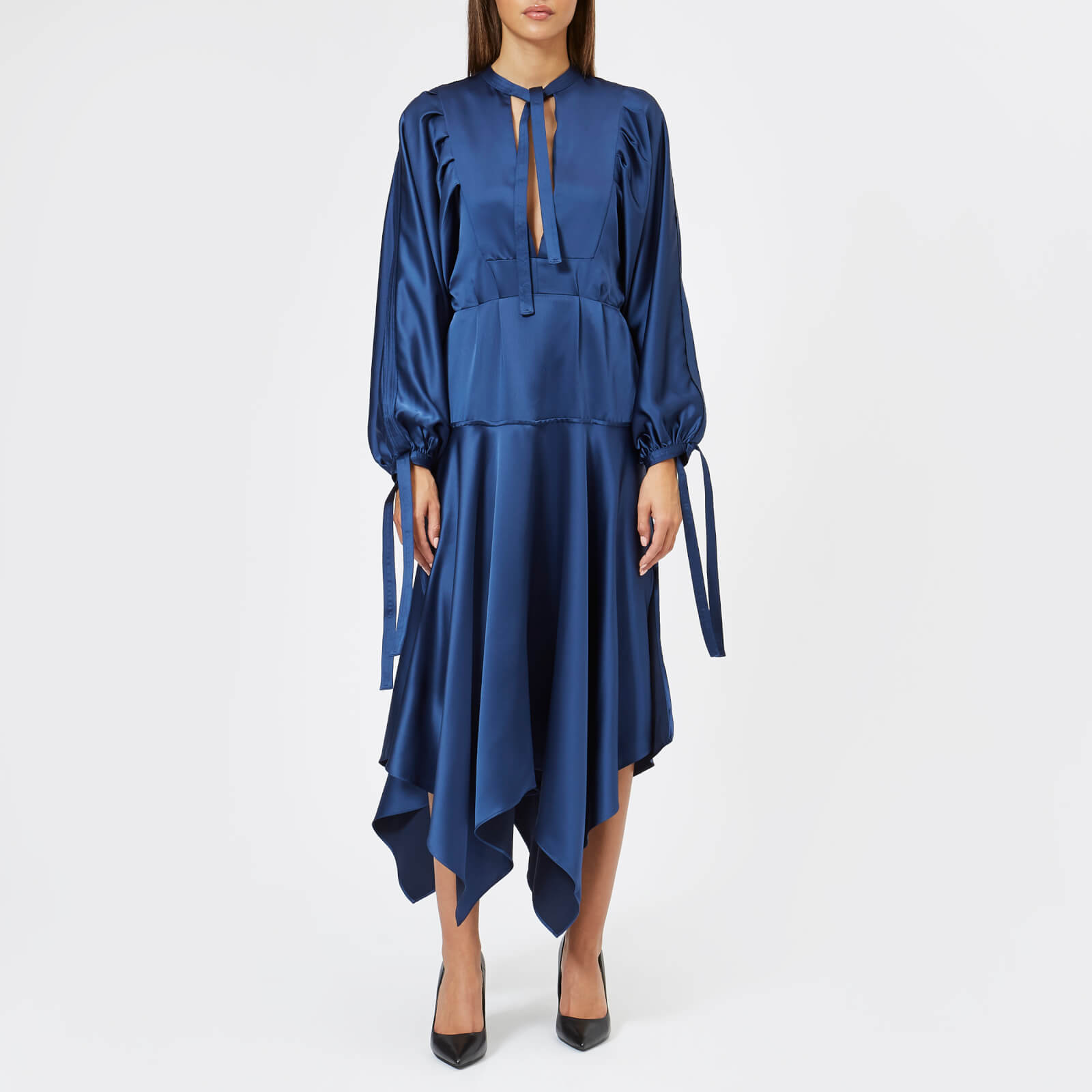 Self portrait satin midi dress outlet