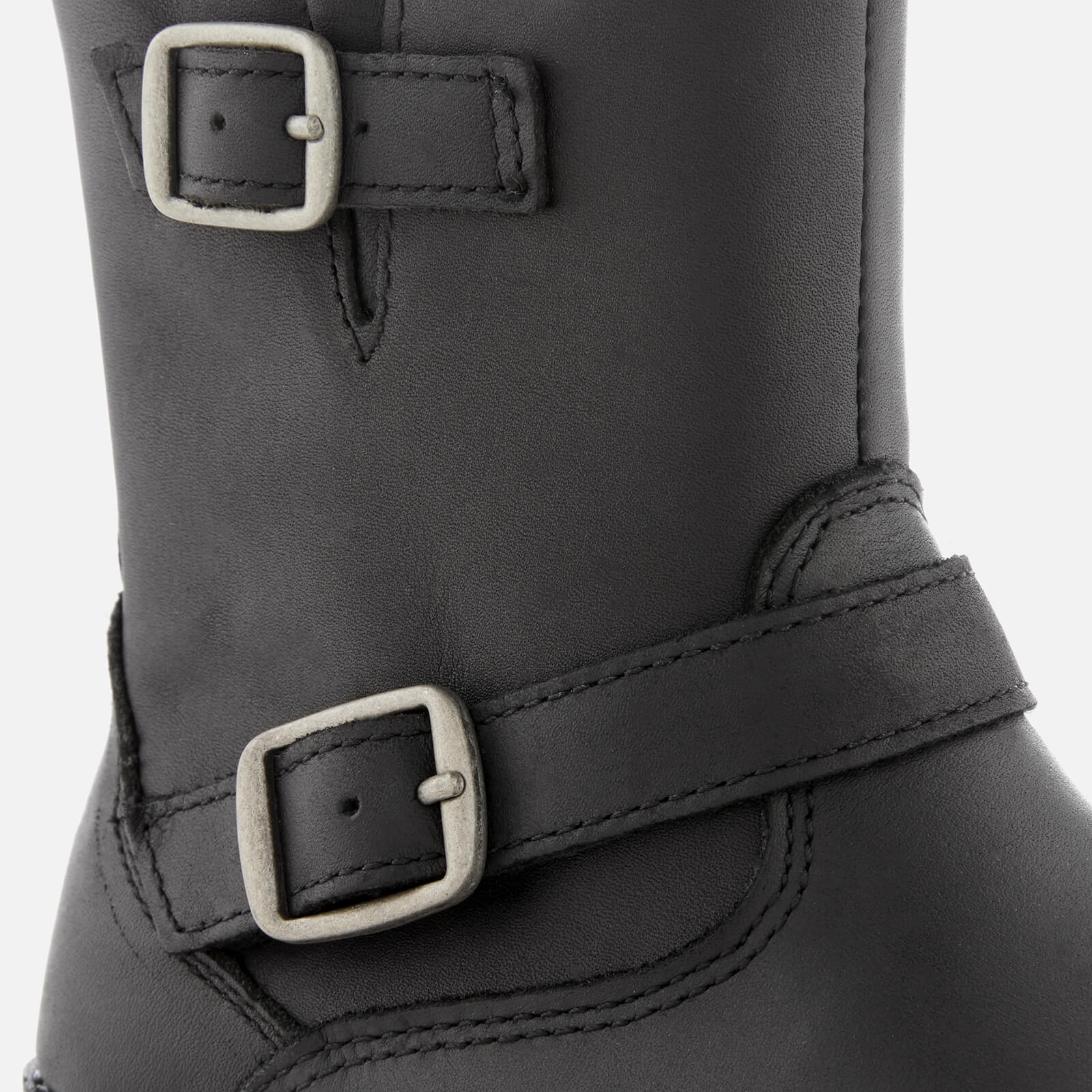 UGG Kid s Harwell Water Resistant Leather Biker Boots Black Allsole