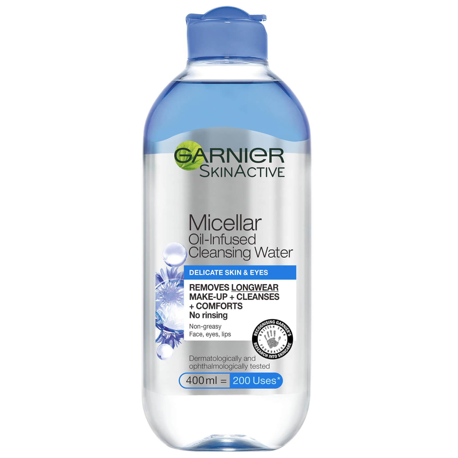 Agua limpiadora micelar para piel y ojos sensibles de Garnier 400 ml
