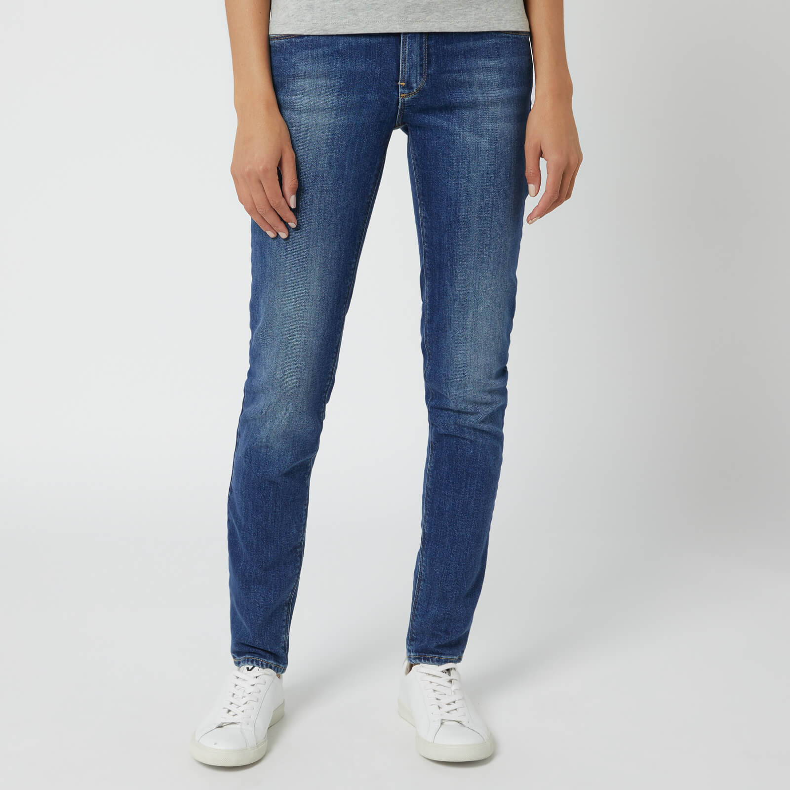 Emporio Armani Women s J28 Mid Rise Skinny Jeans Blue Coggles