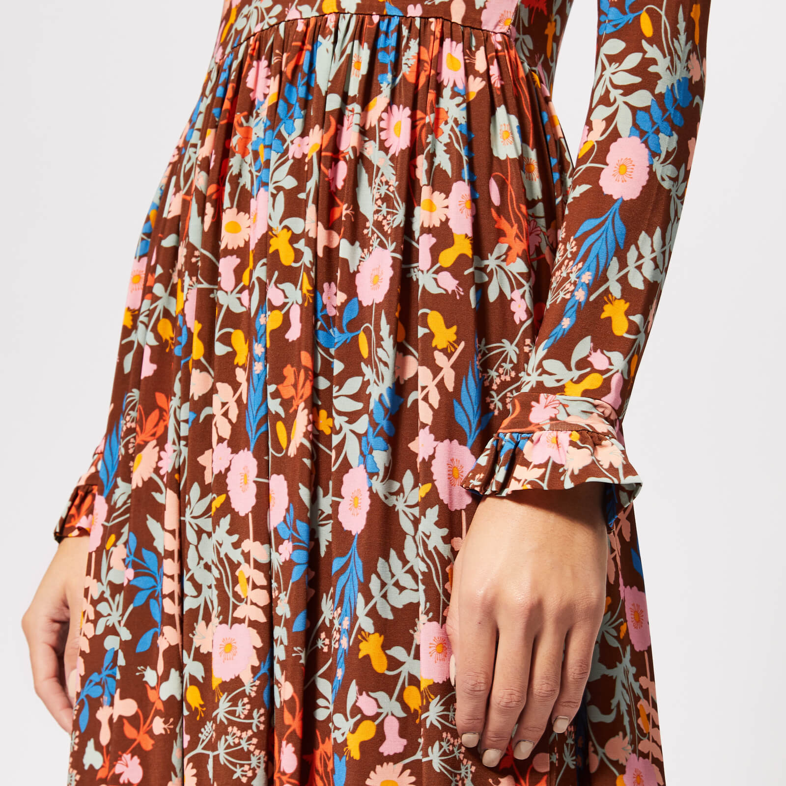 Stine Goya Women s Clarabelle Dress Flowers Mocha Coggles