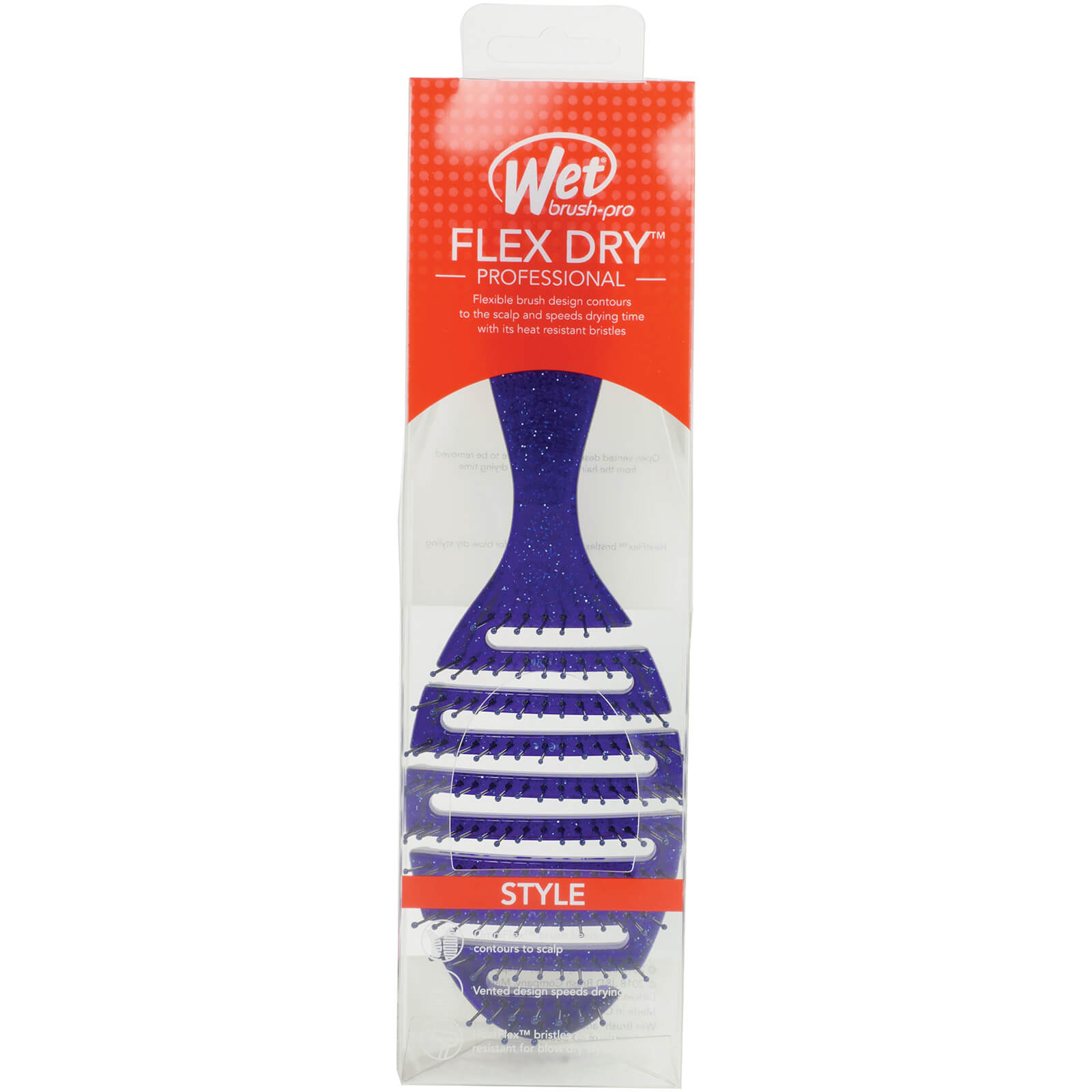 WetBrush Holiday Flex Dry Hair Brush - Blue Glitter