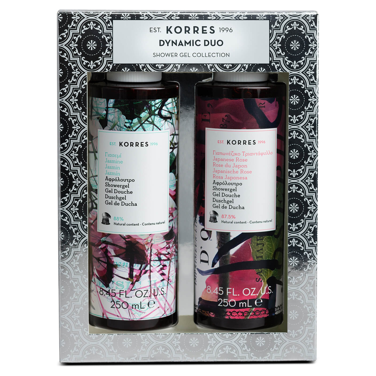 KORRES Dynamic Duo Japanese Rose and Jasmine Shower Gel Collection