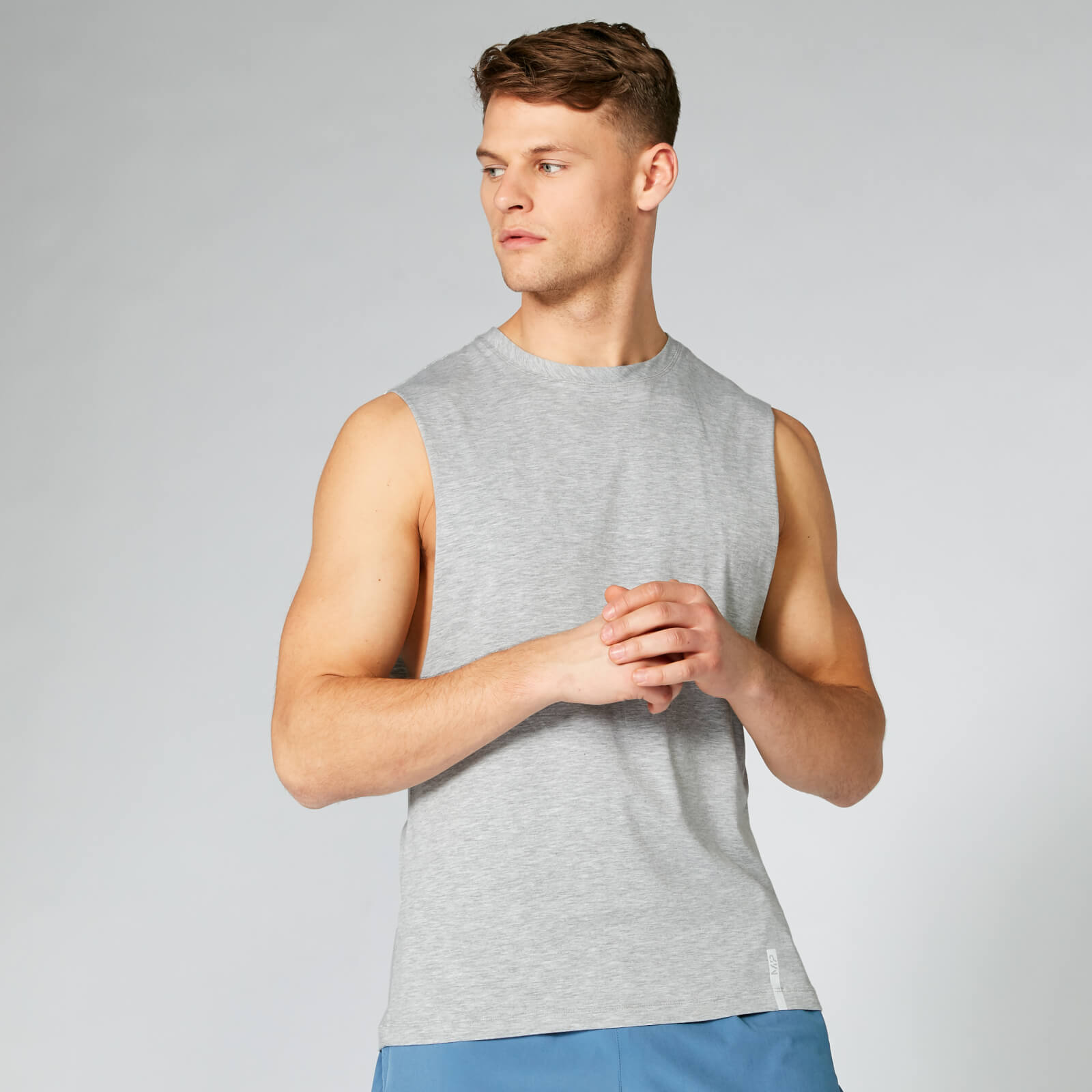 Myprotein Luxe Classic Drop Armhole Tank Top - Silver - S