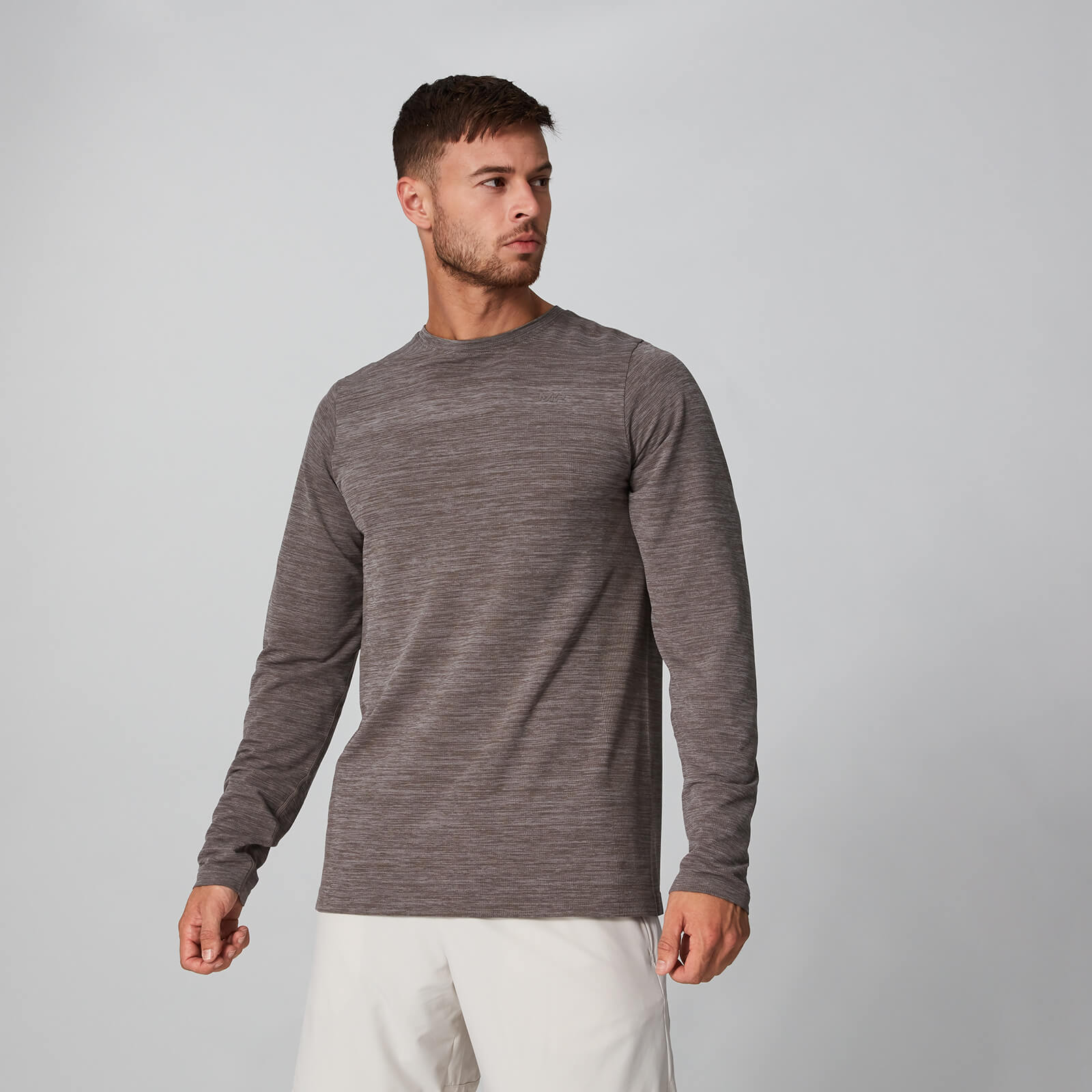 Lightweight Seamless Long-Sleeve T-Shirt - Driftwood Marl - S