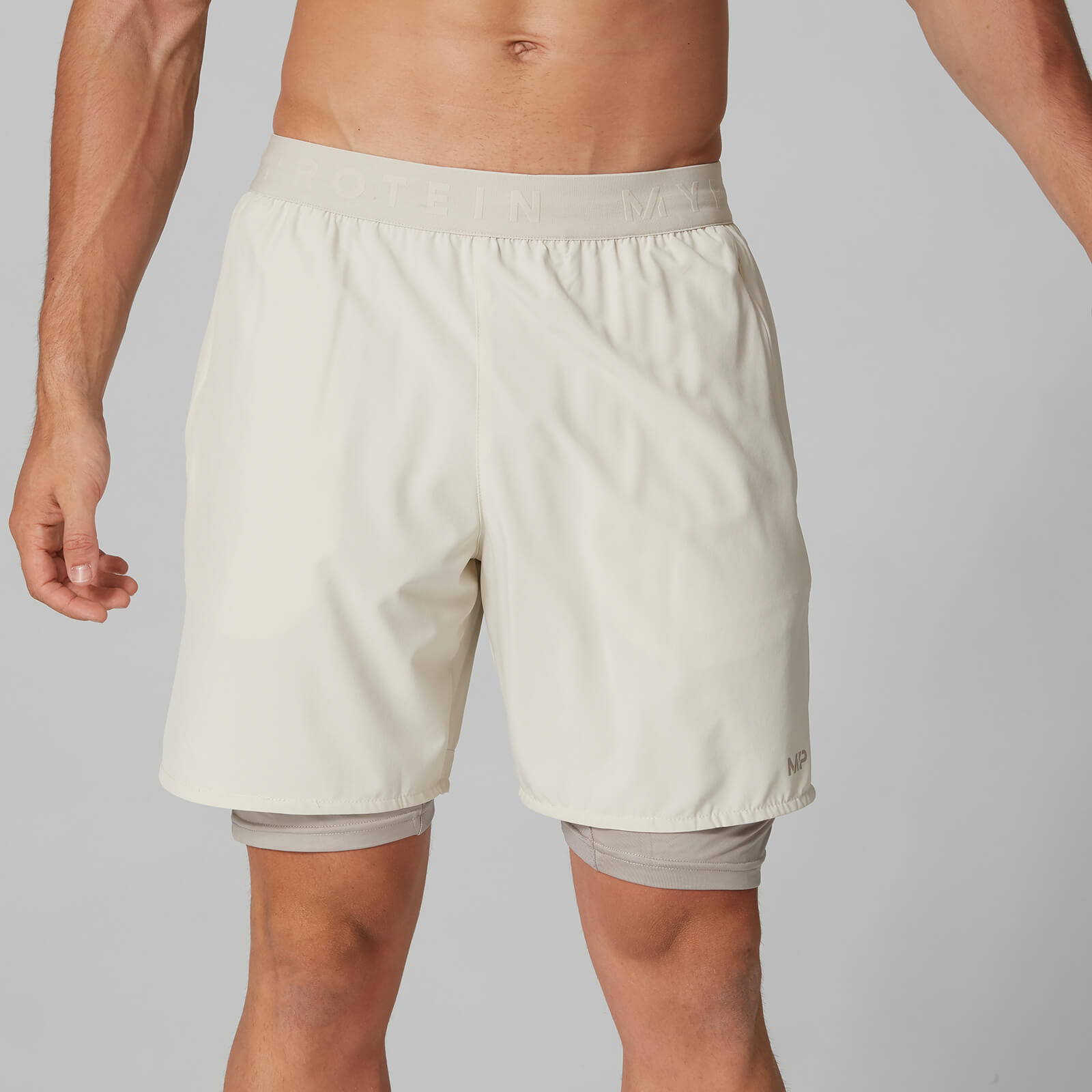 Power Double-Layered Shorts - Chalk Marl - XS