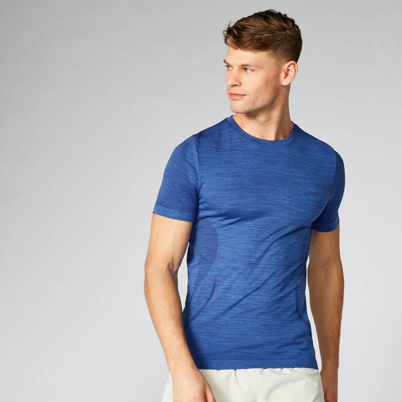 T-Shirt manches longues sans couture Sculpt - Bleu marine