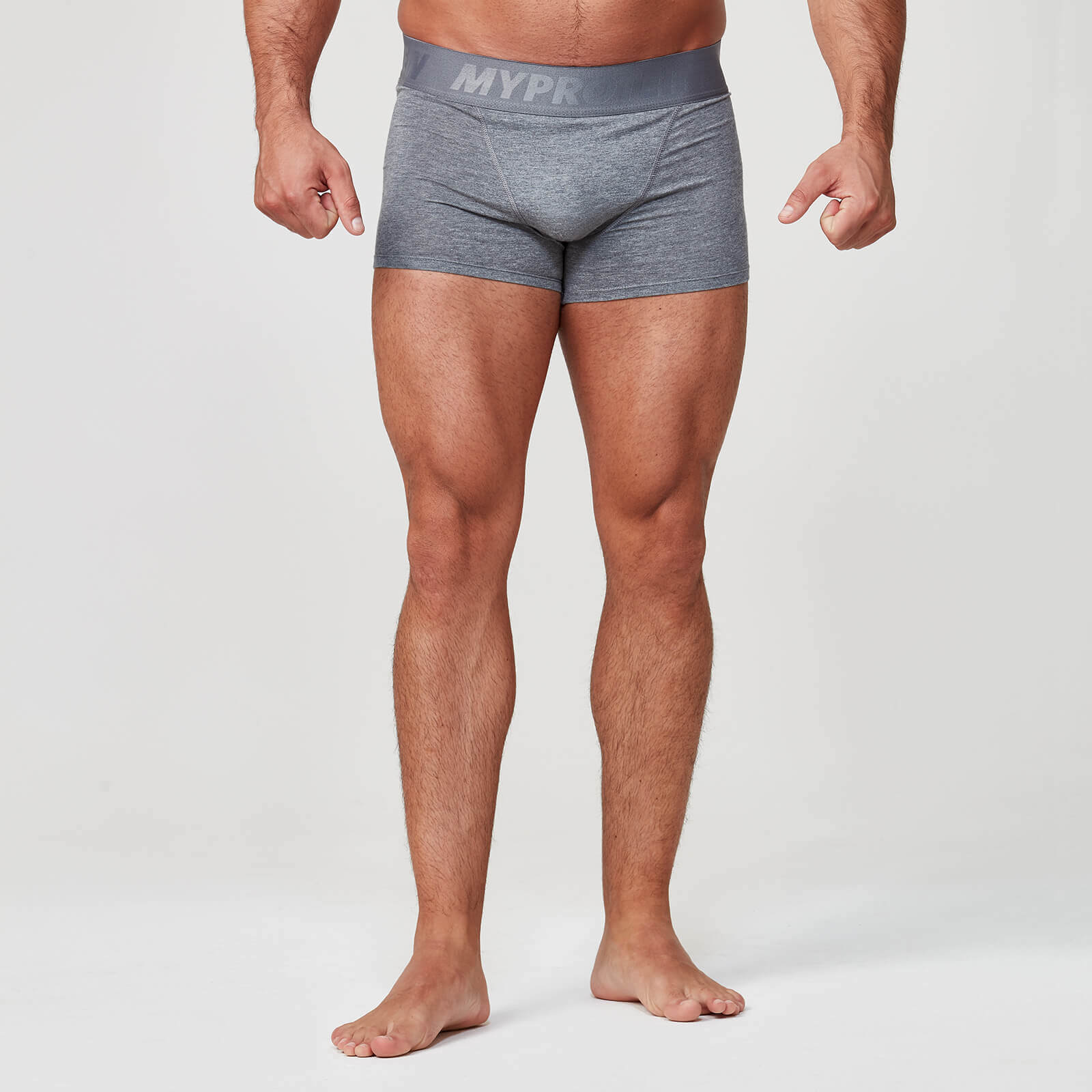 Men's 2 Pack Mid Boxers - Charcoal