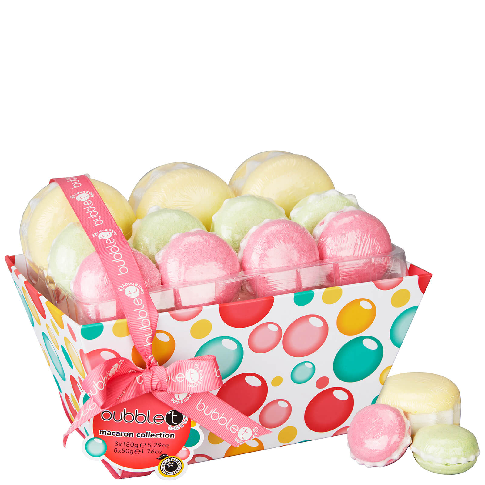 Bubble T Macaron Bath Set (3 x 150g) (8 x 50g)