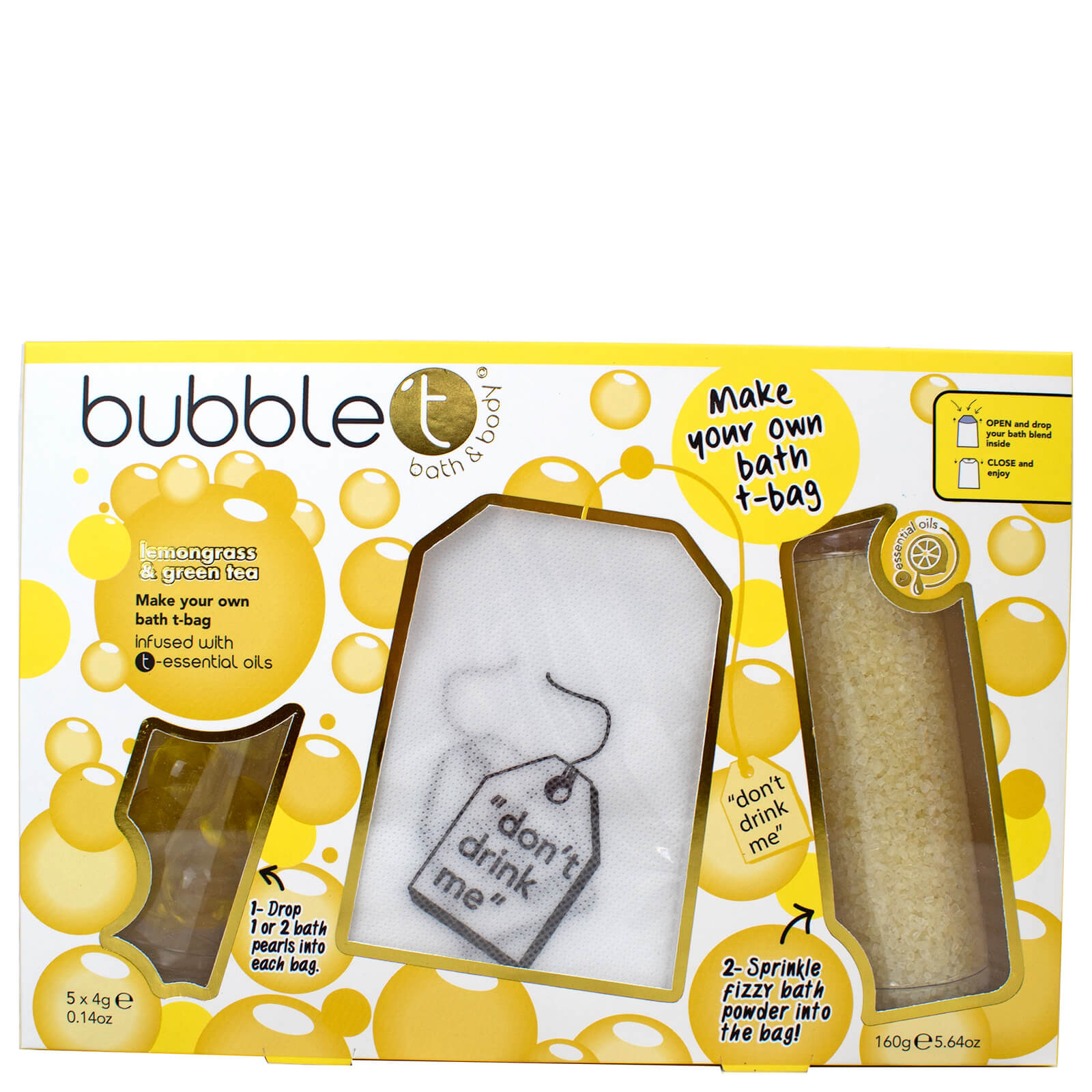 Bubble T Make Your Own Tea Bag Lemongrass & Green Tea 160g