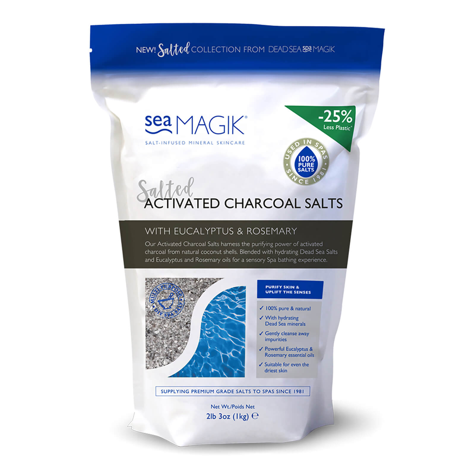 Sea Magik Activated Charcoal Salts 1kg