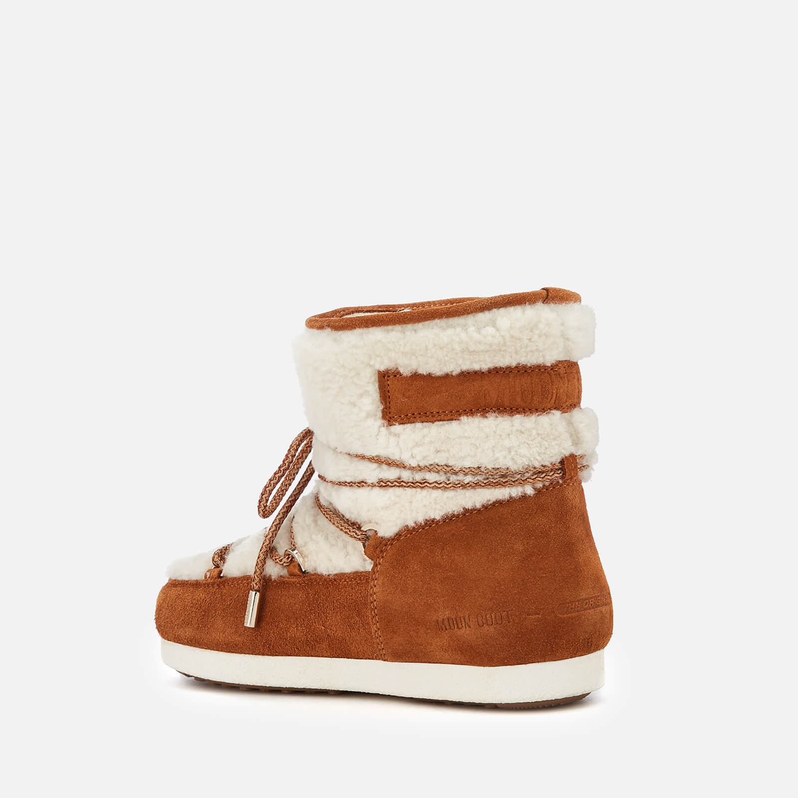 Moon Boot Women s Low Shearling Boots Whiskey Allsole
