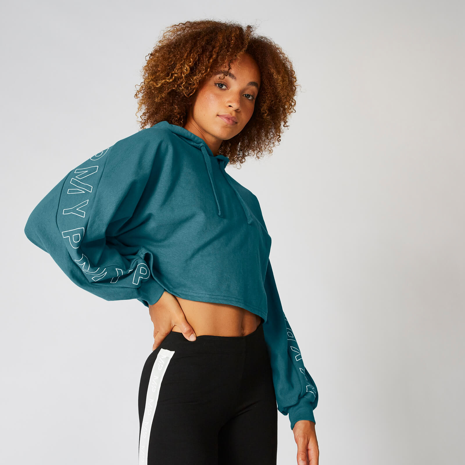 Myprotein Icon Cropped Hoodie - Teal