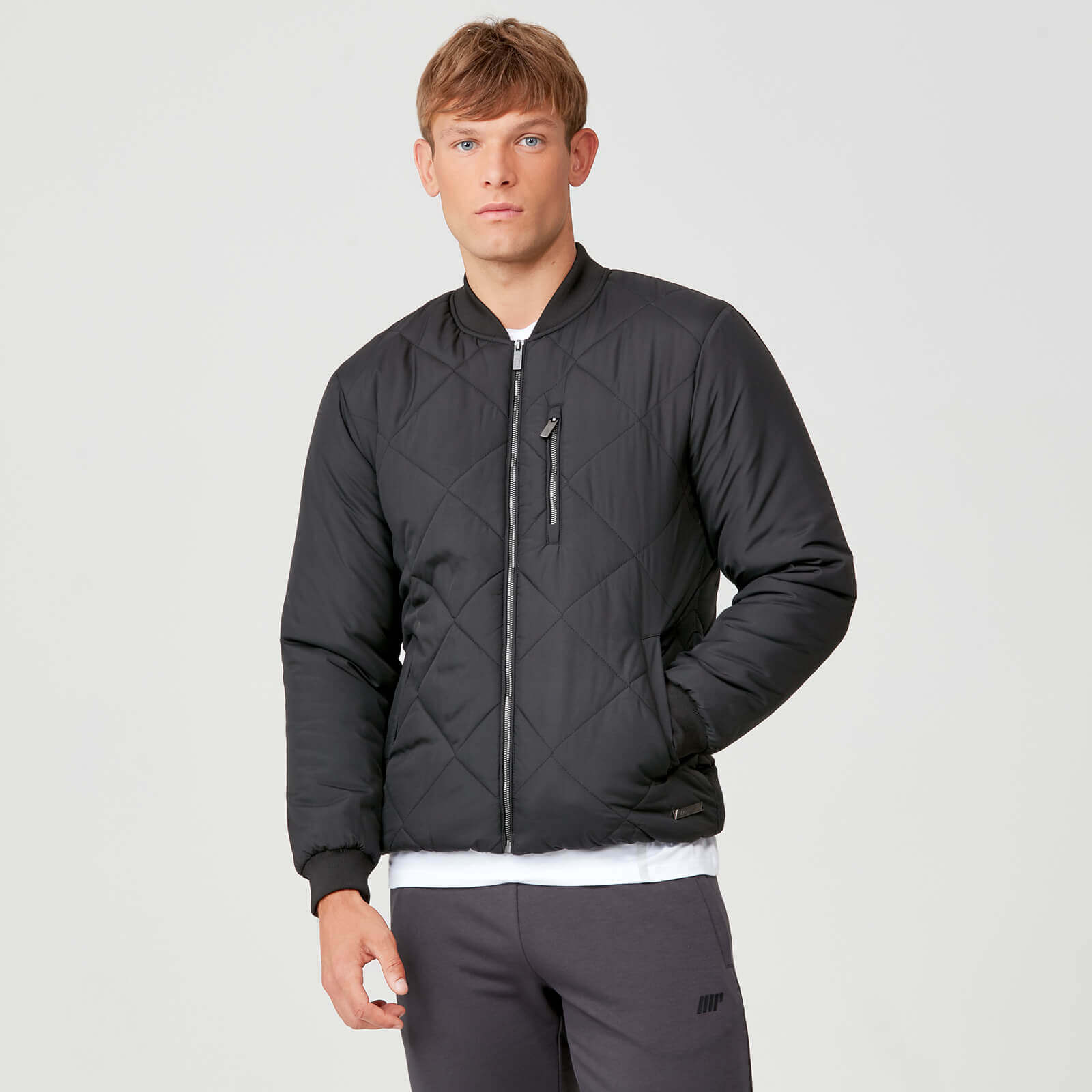 MP Pro-Tech Quilted Bomber Jacket - Black