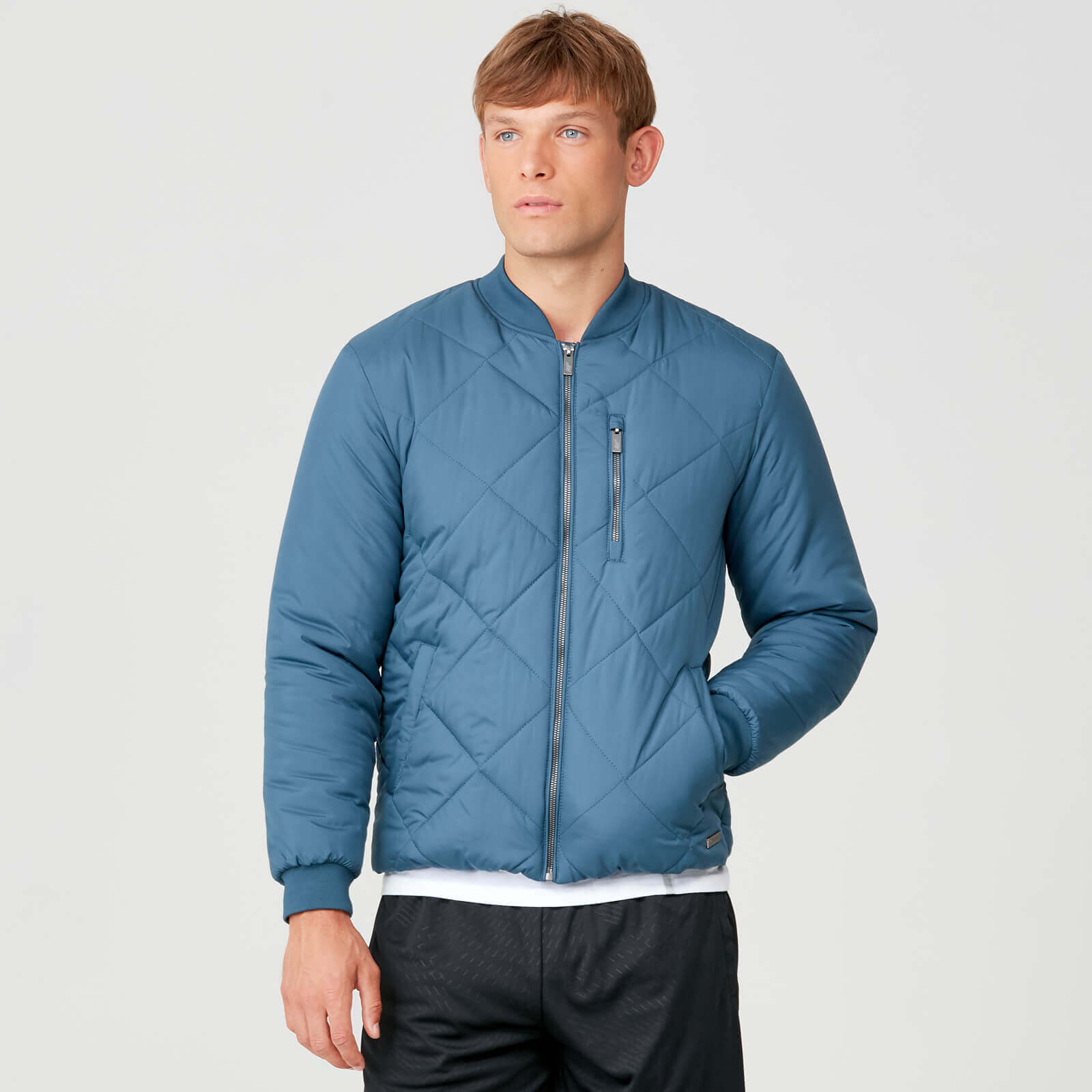 Pro-Tech Quilted bomber jakna - Petrolej plava