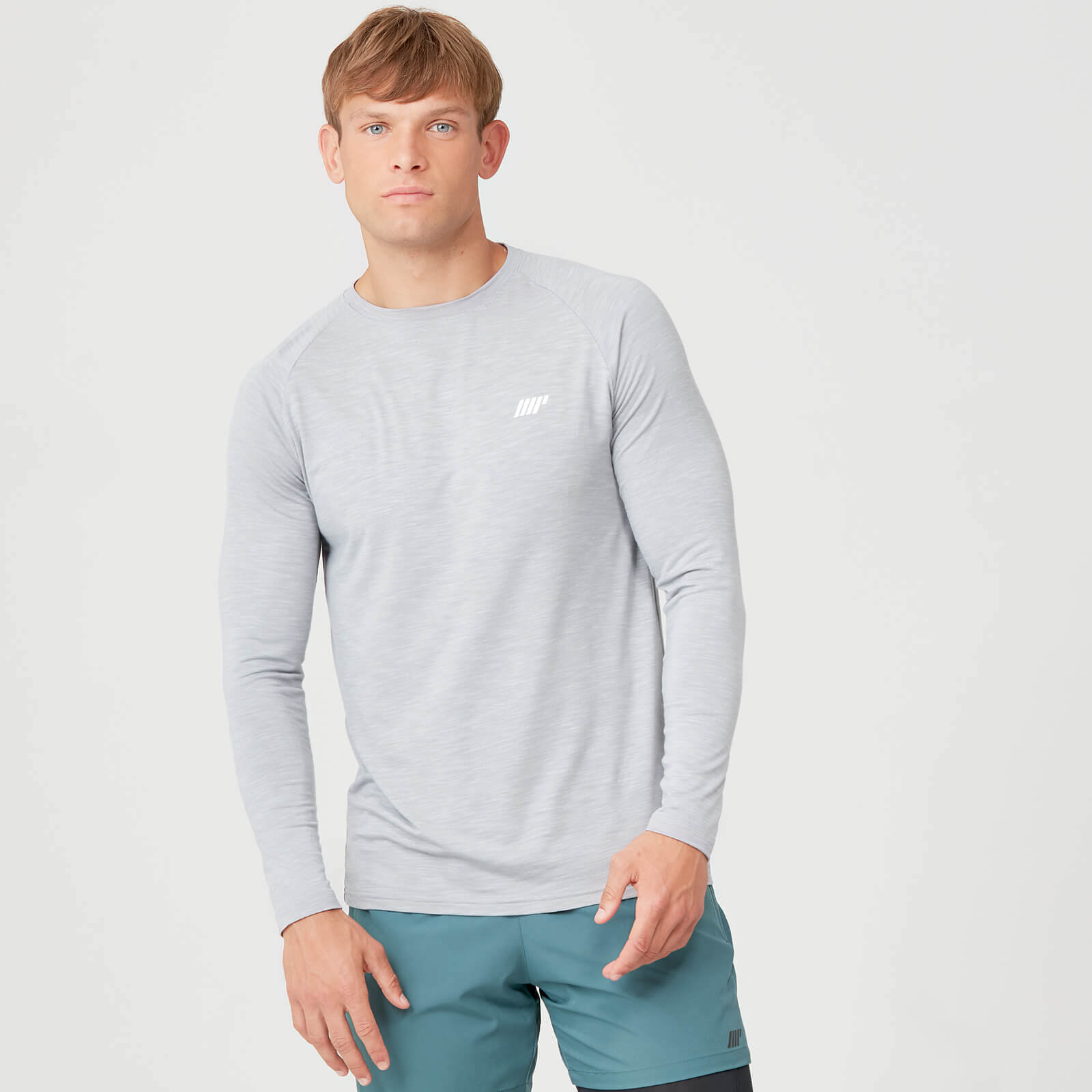 MP Men's Performance Long-Sleeve T-Shirt - Grey Marl