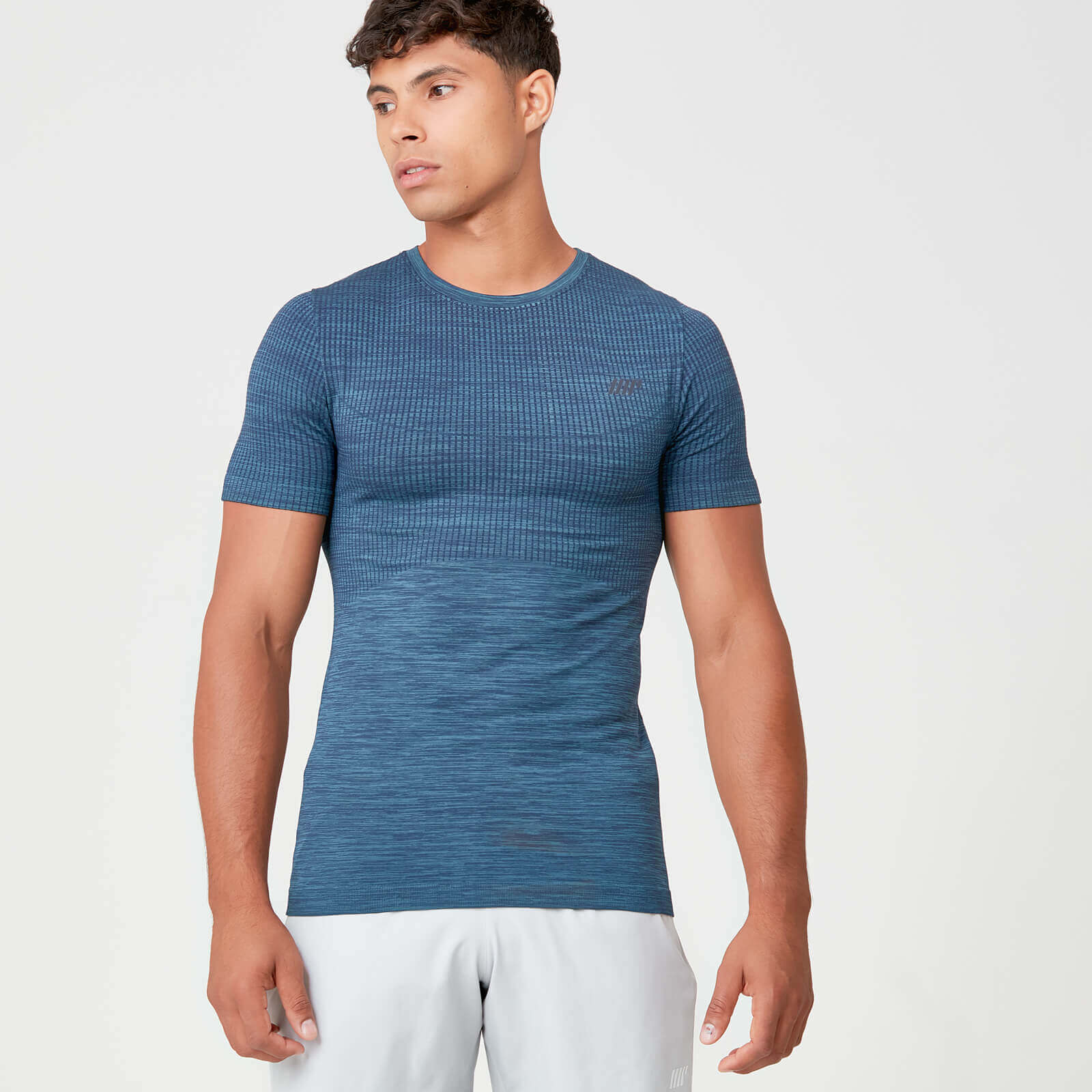 Buy Men's Seamless Gym T-Shirt, Blue