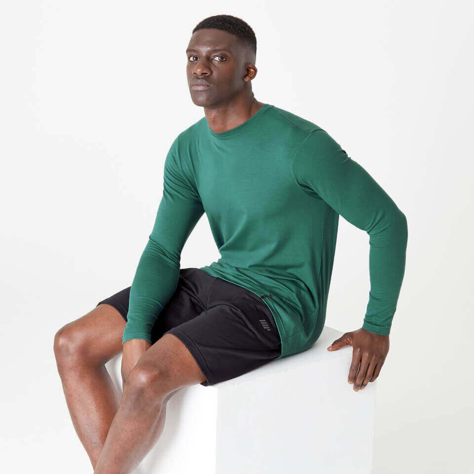 Buy Luxe Men's Long-Sleeve Crew T-Shirt｜グリーン（緑色系