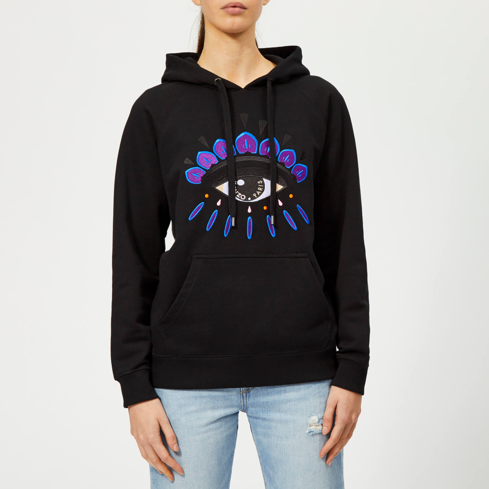 KENZO Women s Eye Hoodie Sweatshirt Black Coggles