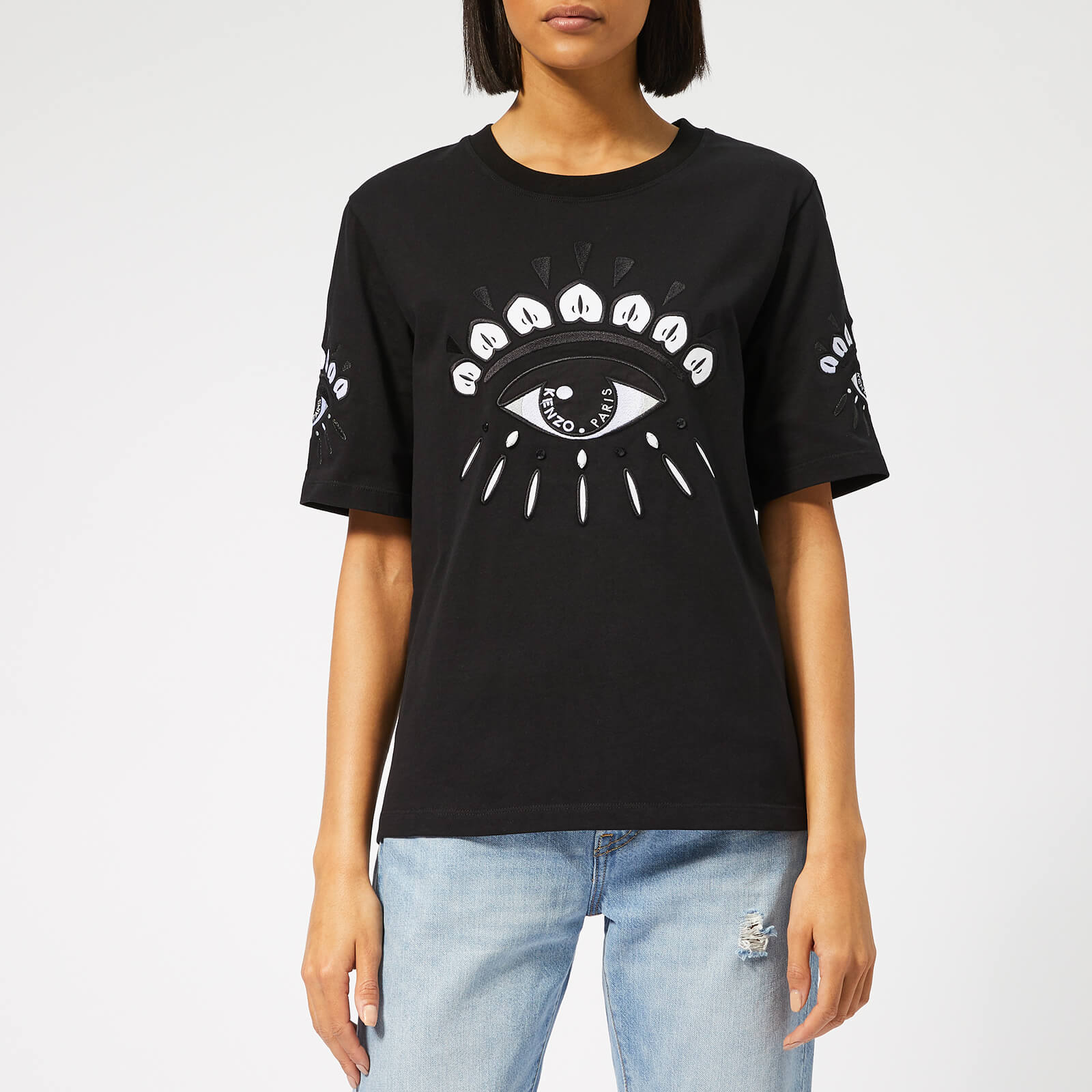 KENZO Women's Beaded Eye T-Shirt - Black | Coggles KENZO Women's Beaded Eye T-Shirt - Black | Coggles