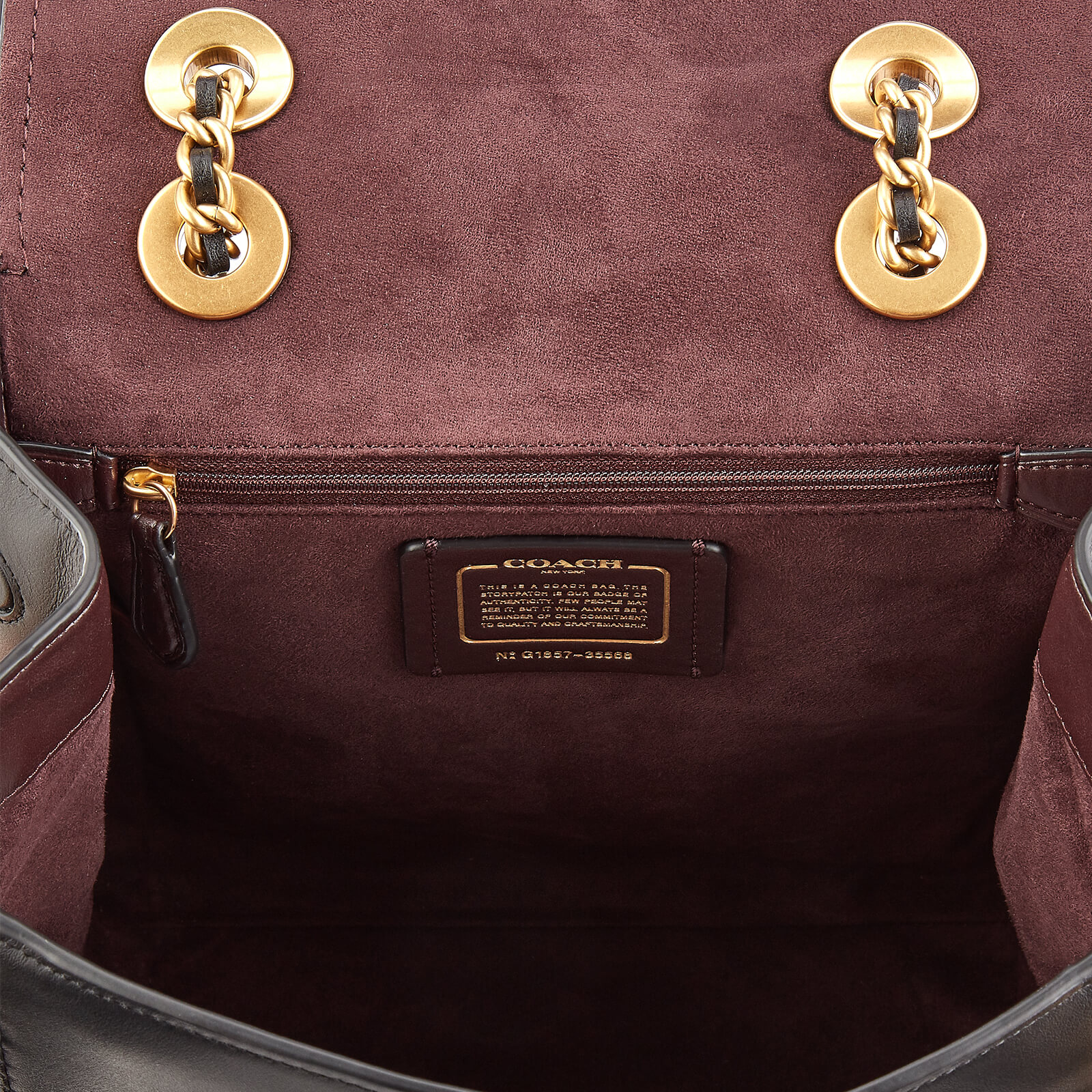 Coach Women s Refined Calf Leather Parker Backpack Black Coggles