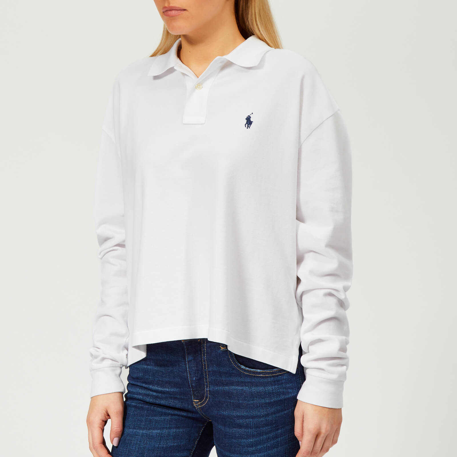 Polo ralph lauren long sleeve white clearance