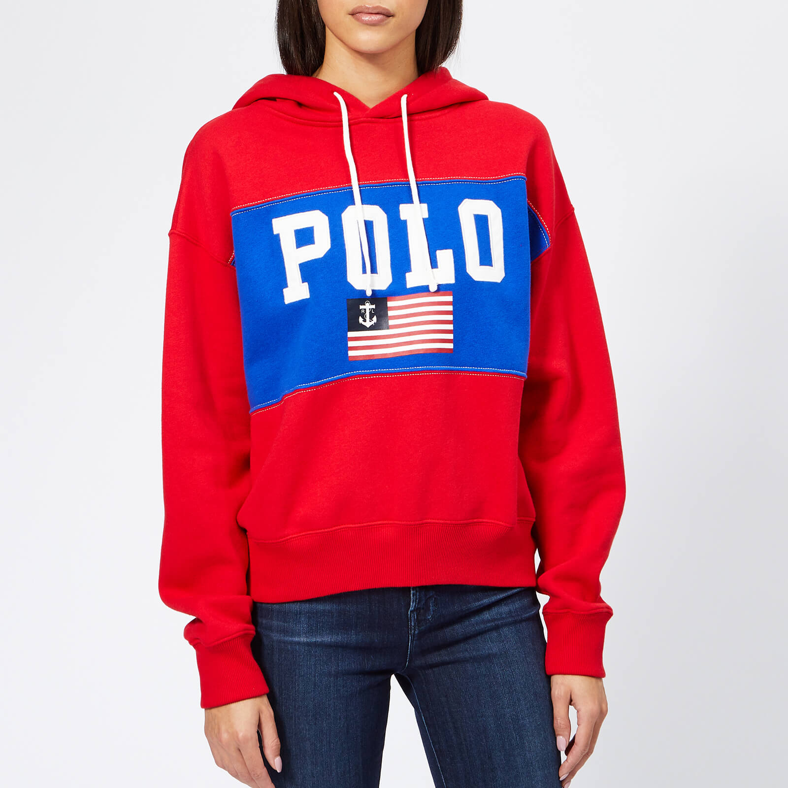 Polo Ralph Lauren Women s Pullover Polo Hoodie Red Coggles