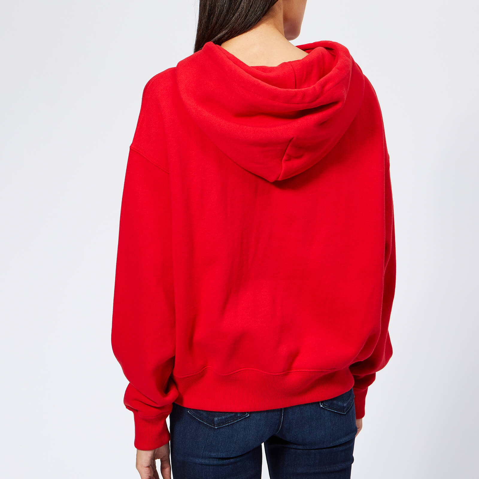 Red polo sweater hoodie top
