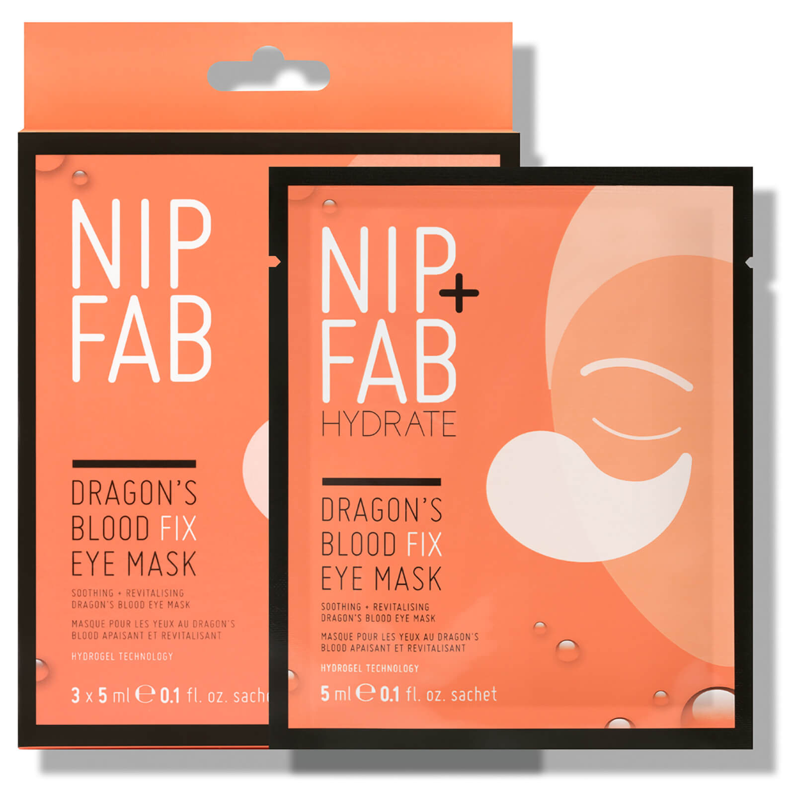 Mascarillas de ojos Dragon's Blood Fix de NIP+FAB (paquete de 3 unidades)