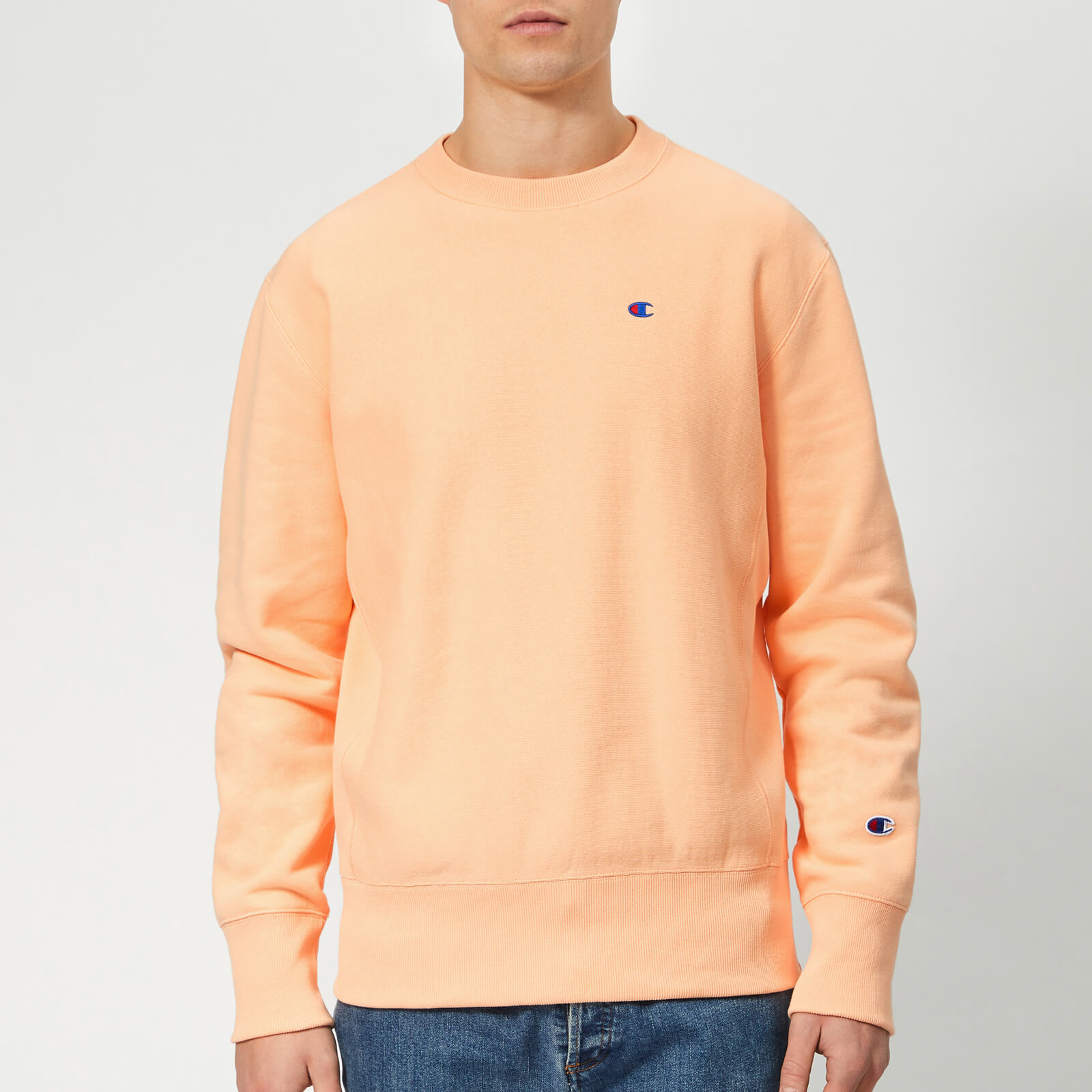 Champion Men s Crew Neck Sweatshirt Peach Coggles