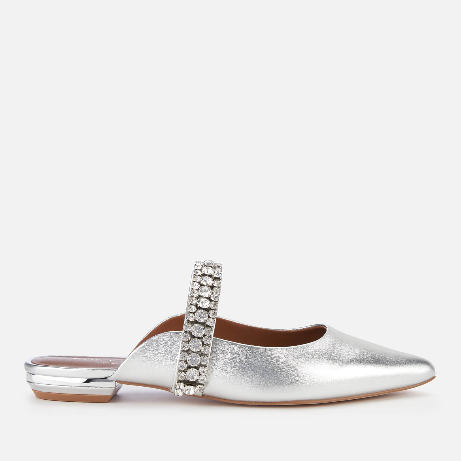 Kurt Geiger London Women s Princely Leather Pointed Mules Silver Allsole