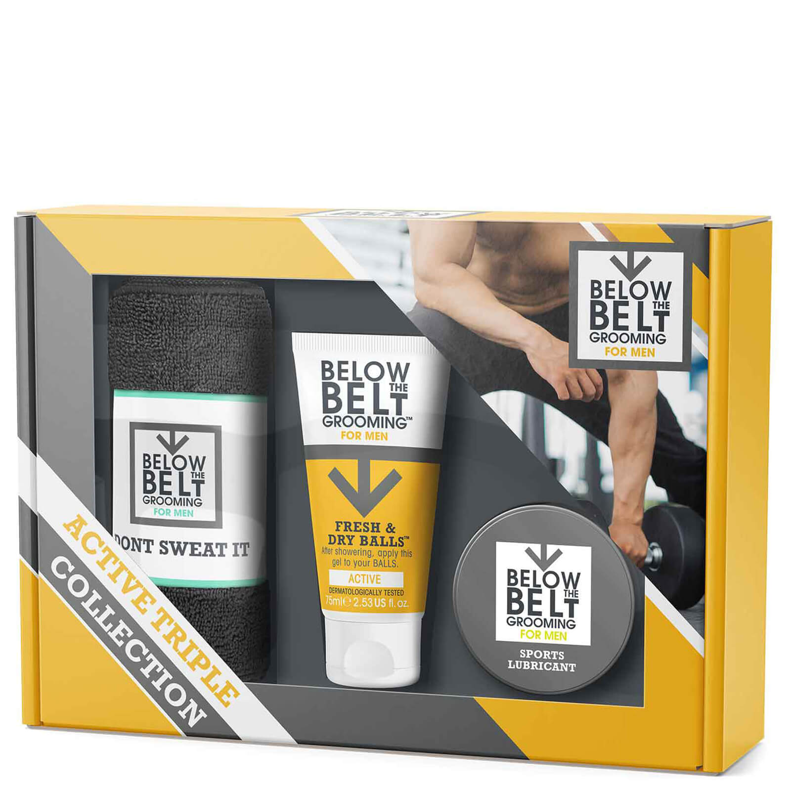Caja regalo de higiene íntima masculina Grooming de Below the Belt - The Active Triple Set