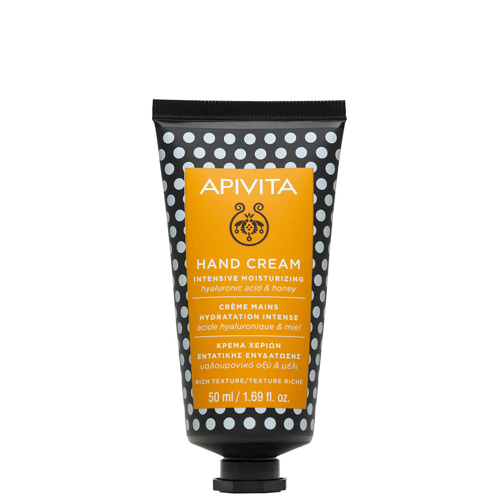 Crema de manos hidratante intensiva para el cuidado de manos de APIVITA - ácido hialurónico y miel 50 ml