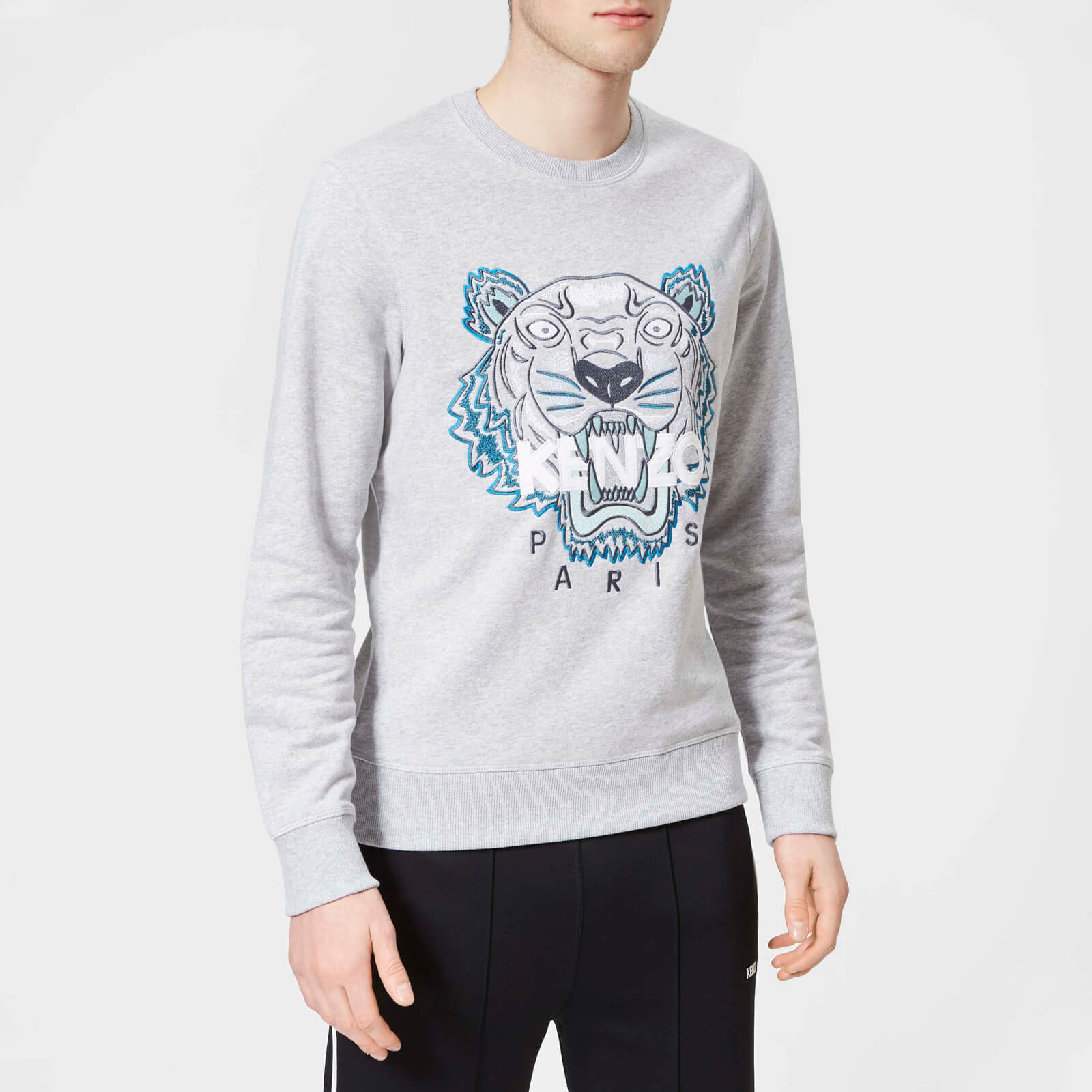 KENZO Men s Tiger Sweatshirt Pale Grey Coggles