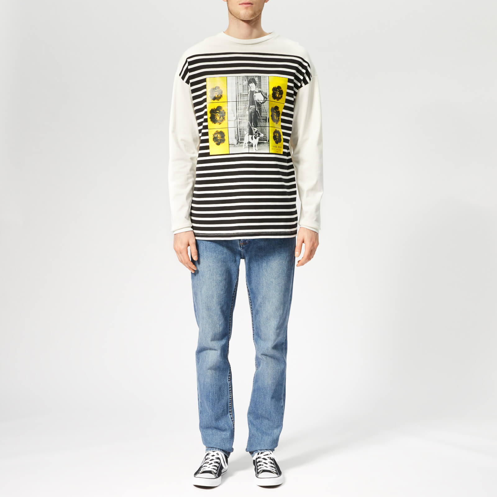JW Anderson Men's G+G Transfer Print Top - Off White | Coggles JW Anderson Men's G+G Transfer Print Top - Off White | Coggles